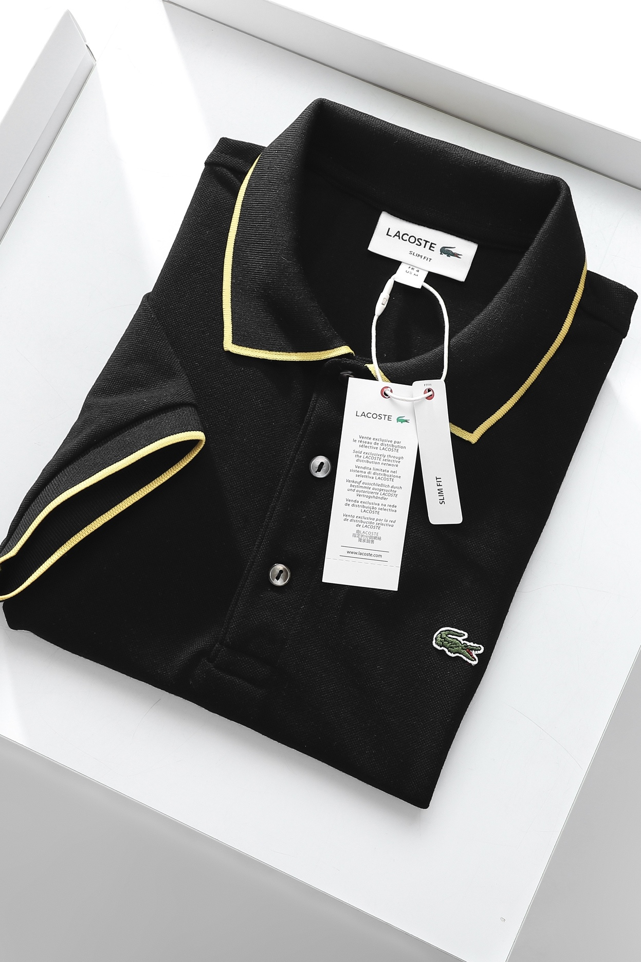 Áo polo nam LCSTE phối viền 105-Đen-XXL
