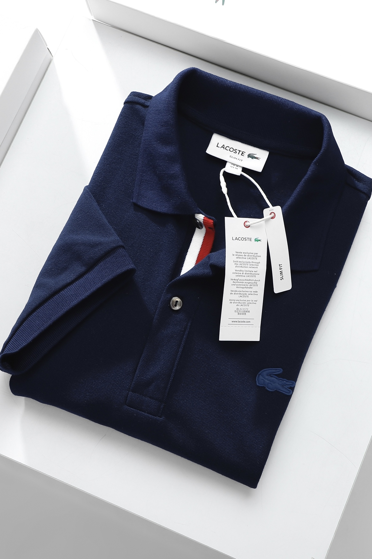 Áo polo nam LCSTE phối viền 96-Xanh navy-S
