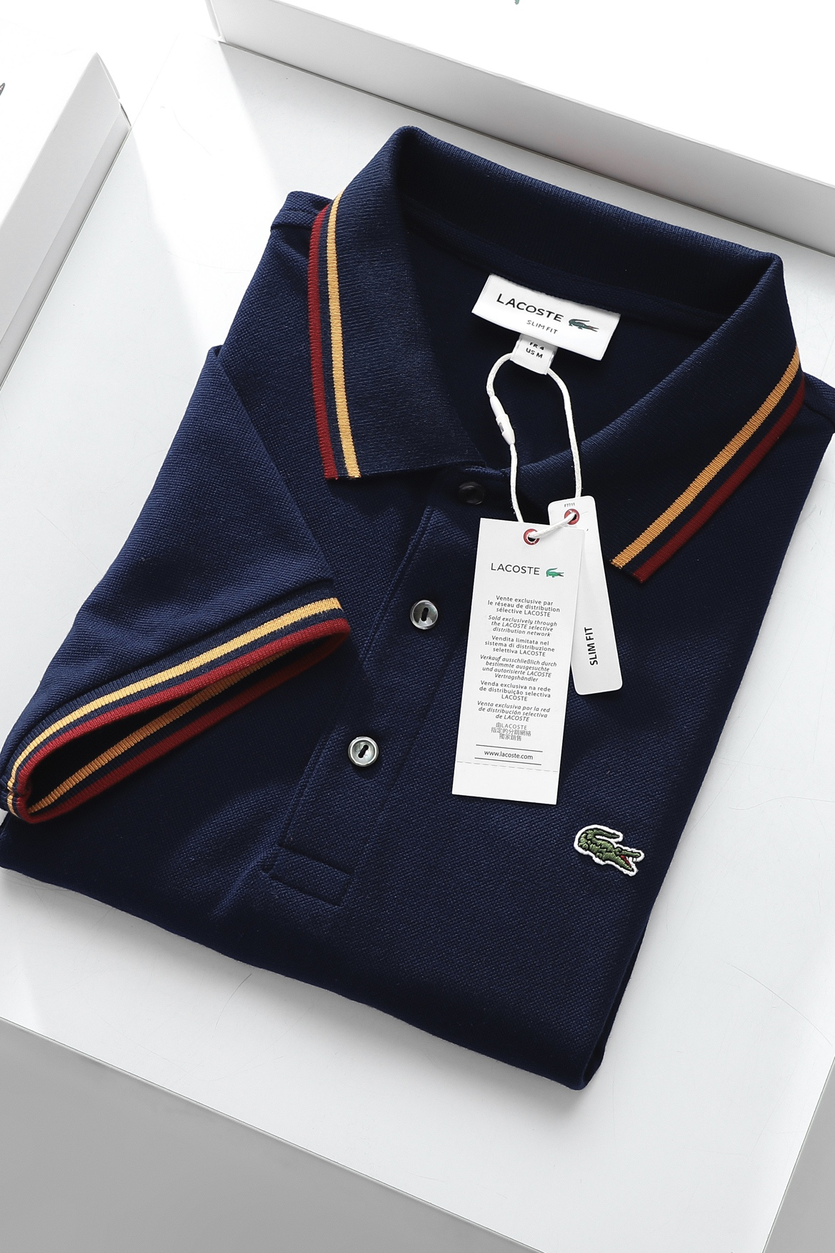 Áo polo nam LCSTE phối viền 104-Xanh navy-L