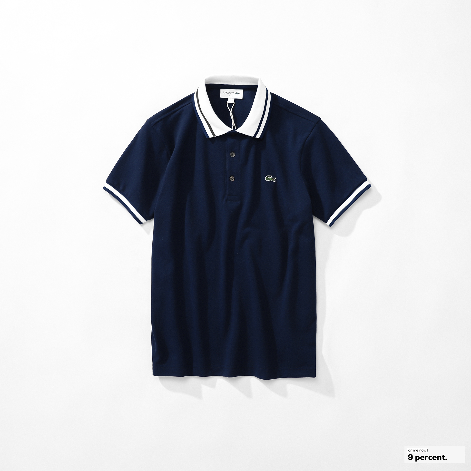 Áo polo nam LCSTE phối viền 100-Xanh navy