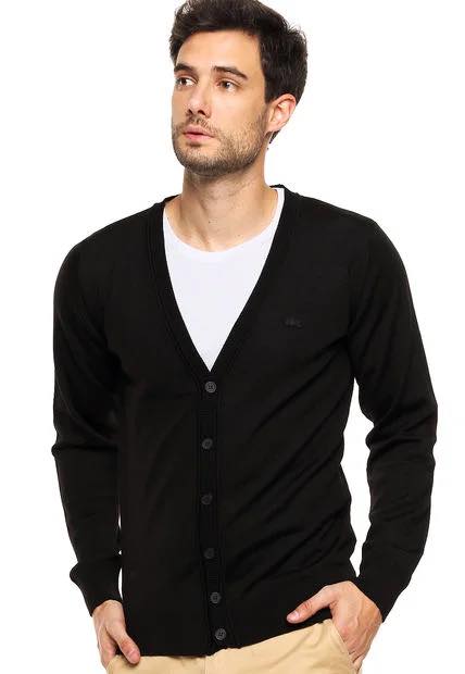 Áo len Cardigan LCSTE khuy bấm CÁ ĐEN - ĐEN - XXL