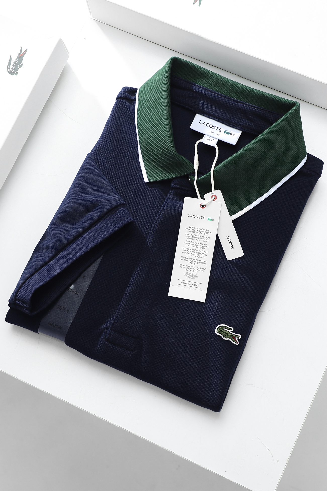Áo polo nam LCSTE phối viền 22 NẸP CHE-Xanh navy-M