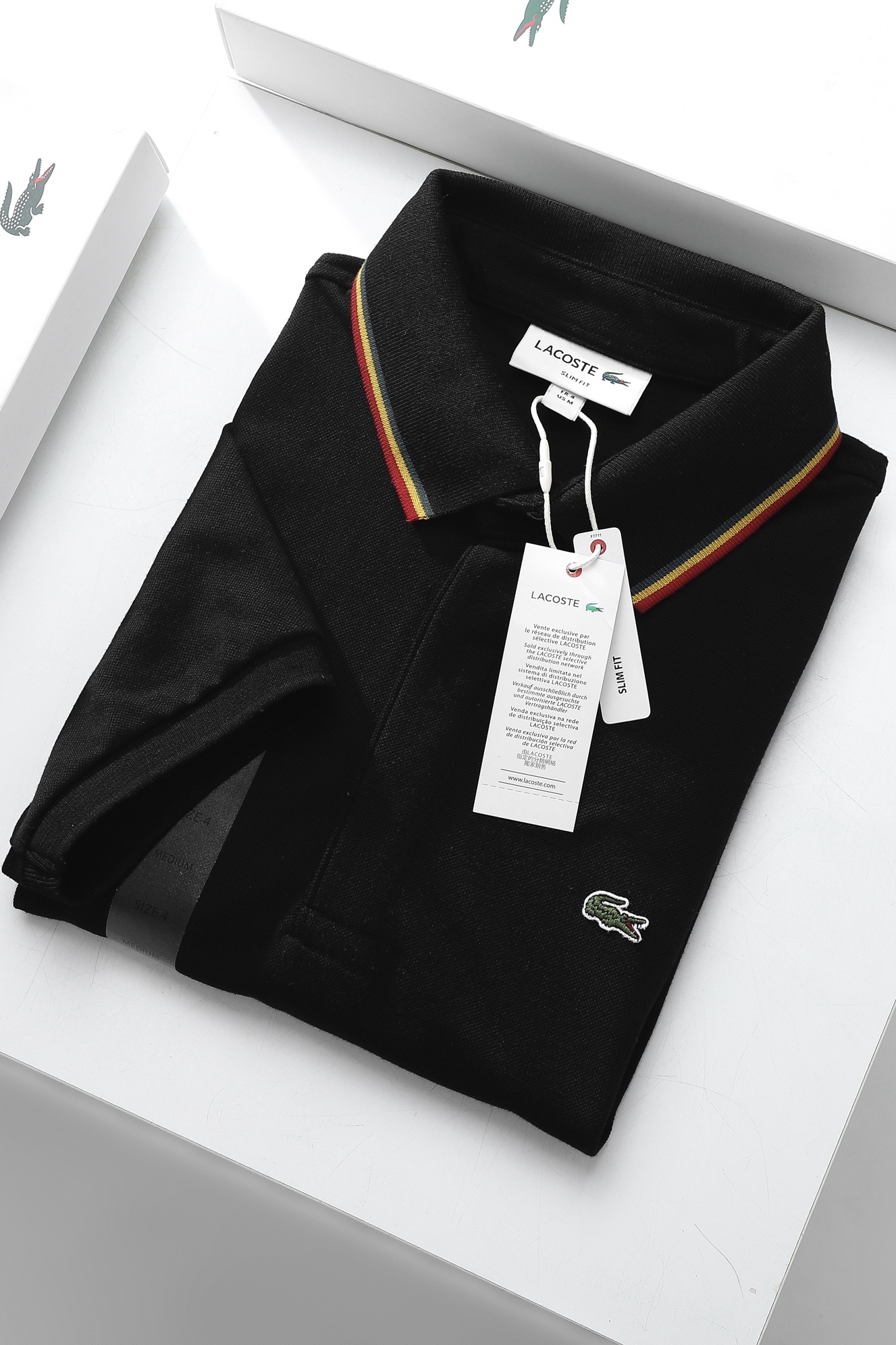 Áo polo nam LCSTE phối viền 20 NẸP CHE-Đen-S