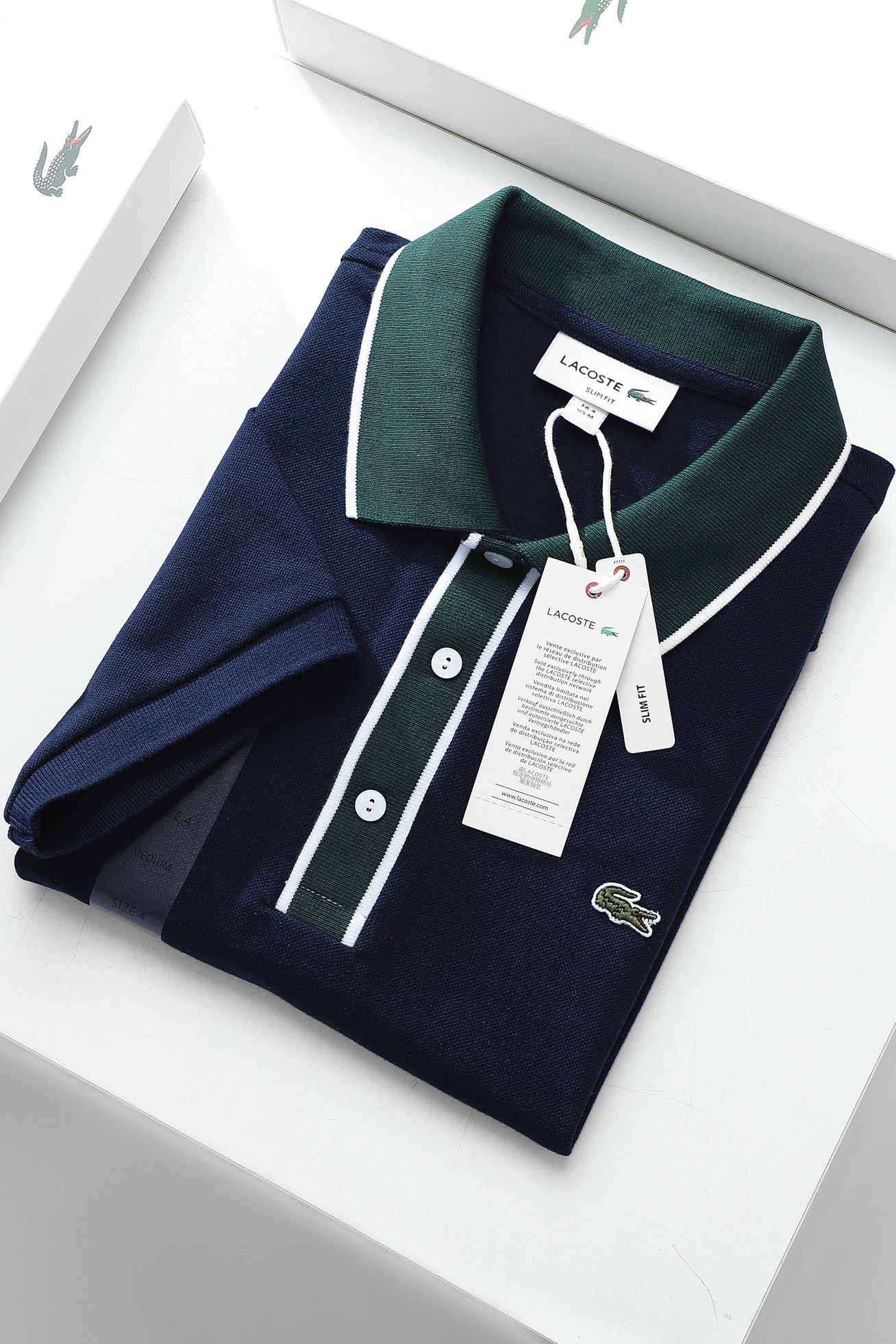 Áo polo nam LCSTE phối viền 73-Xanh navy-L