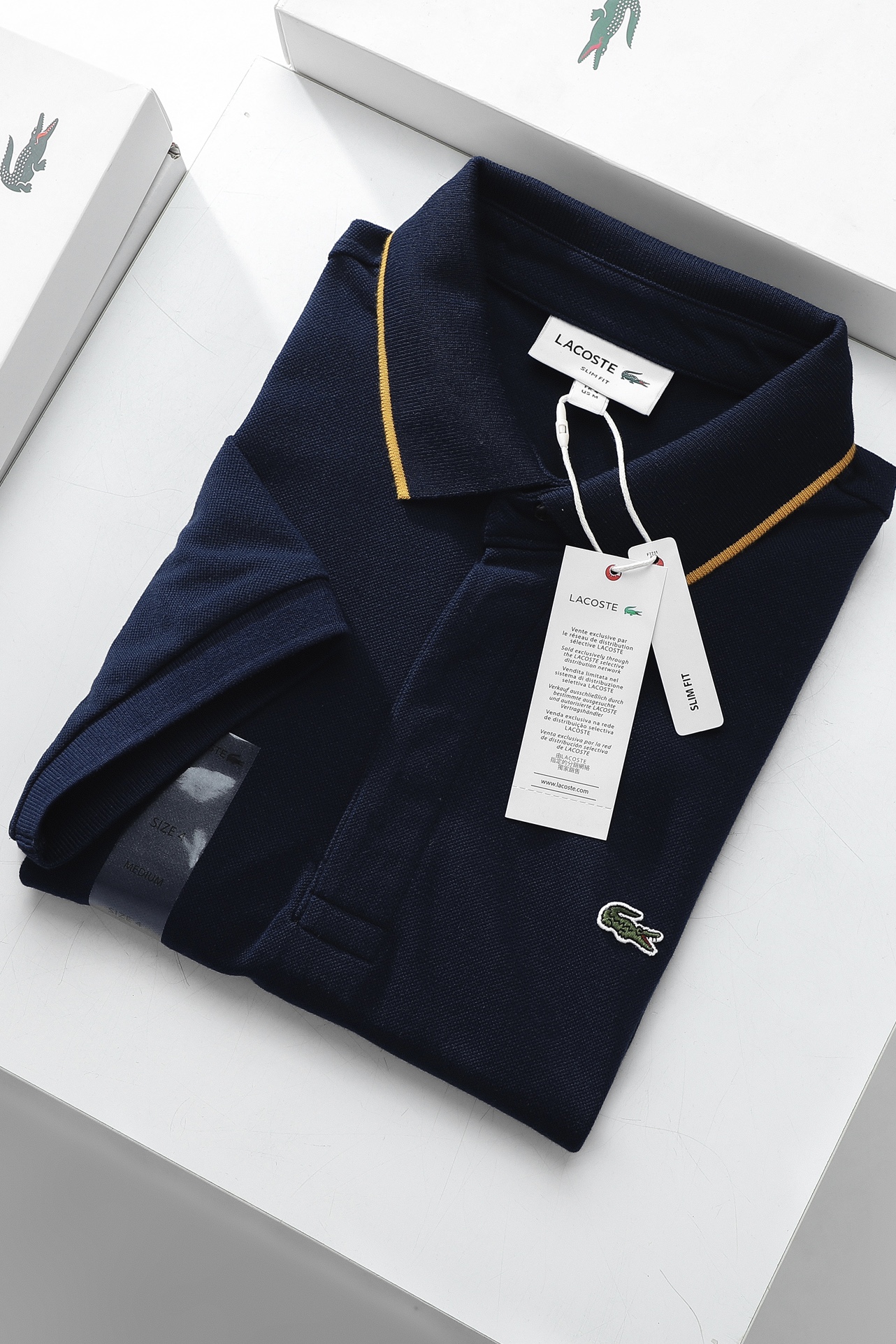 Áo polo nam LCSTE phối viền 22 NẸP CHE-Xanh navy(01)-L