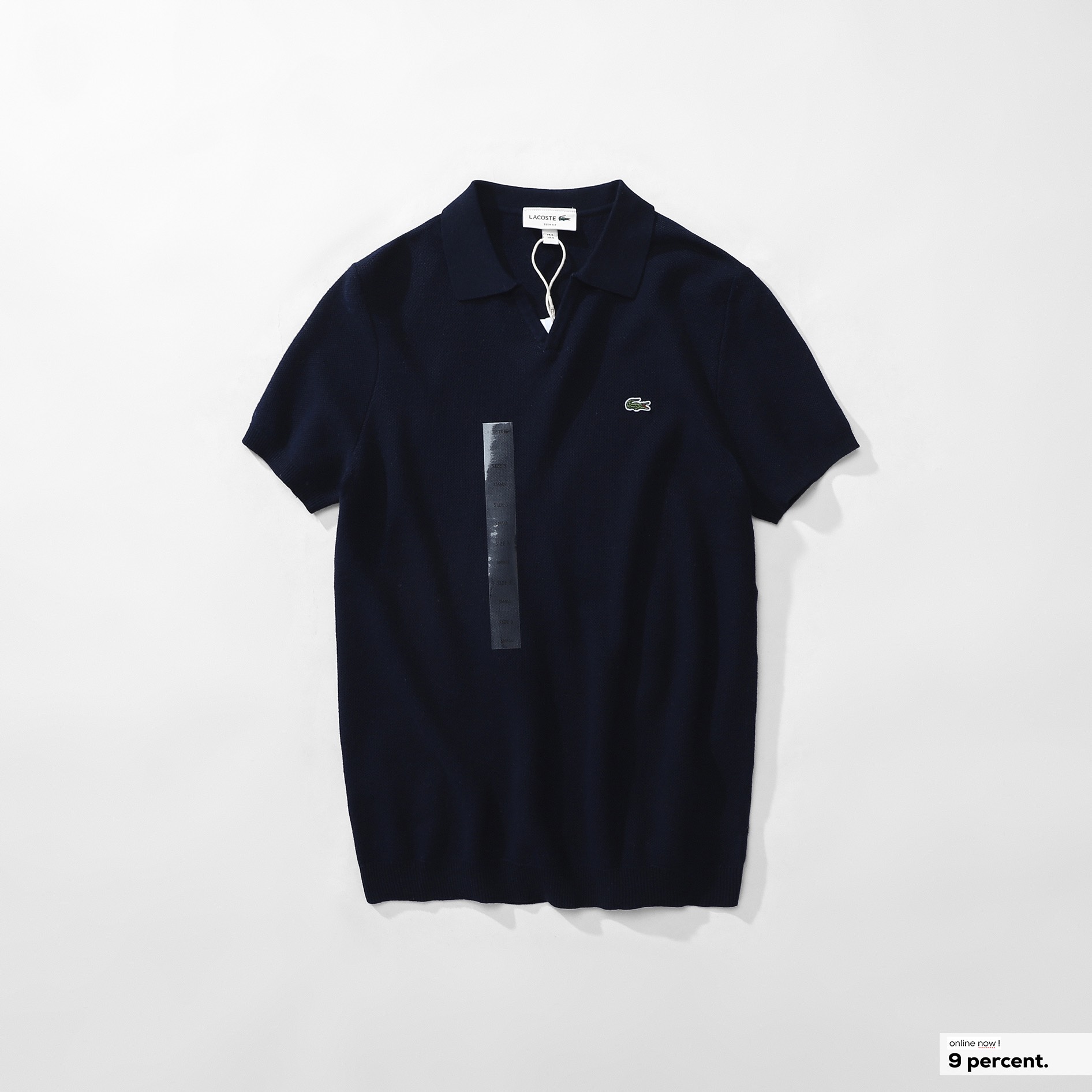 Áo polo len LCSTE cổ chữ V (1512) - Navy