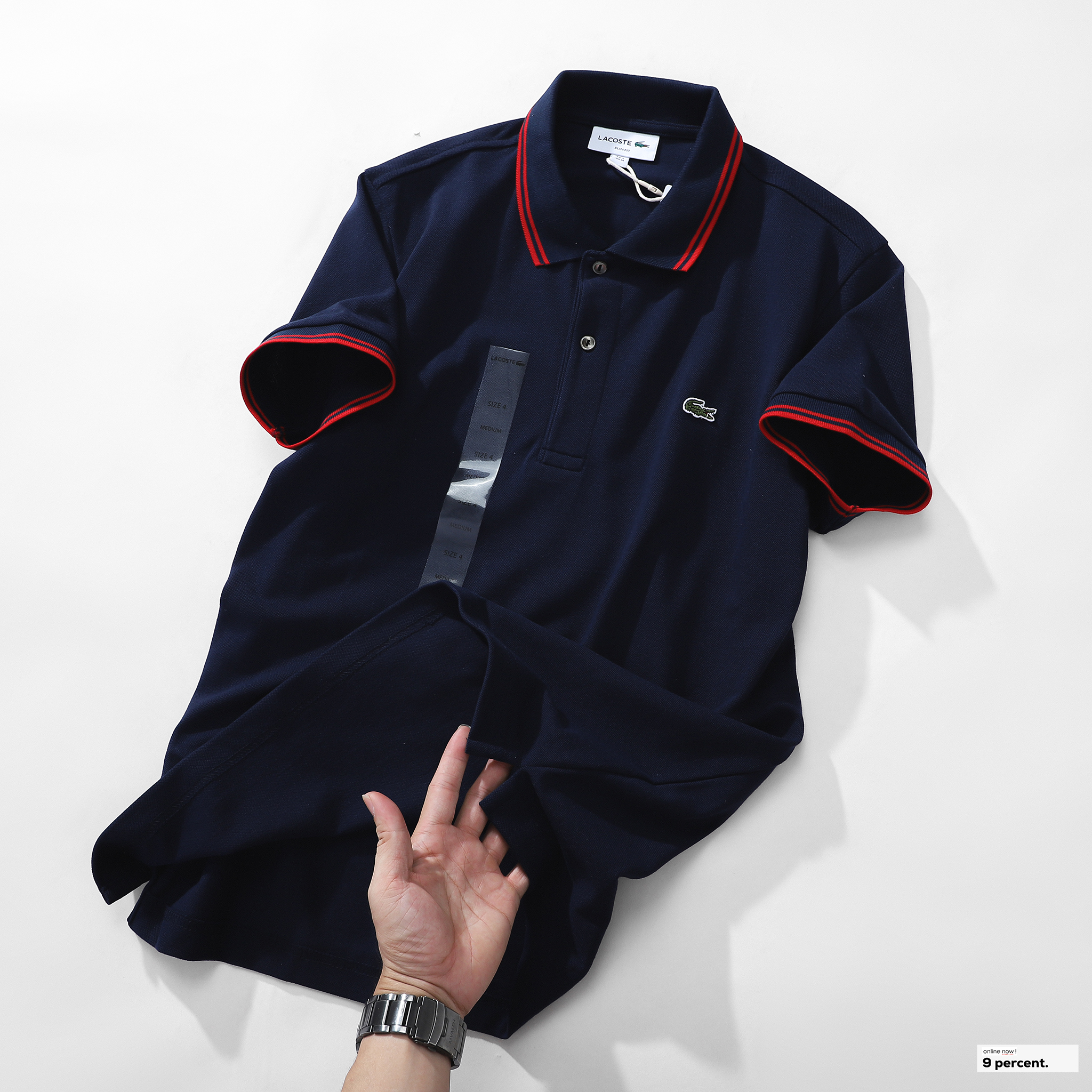 Áo polo nam LCSTE phối viền 116-Xanh navy