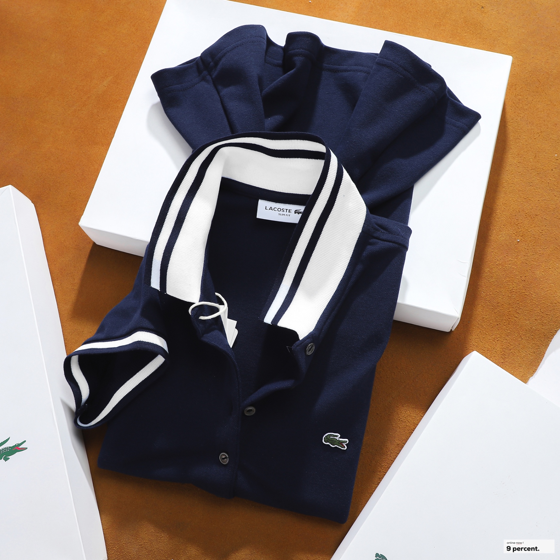 Váy polo nữ LCSTE phối viền 100-Xanh navy