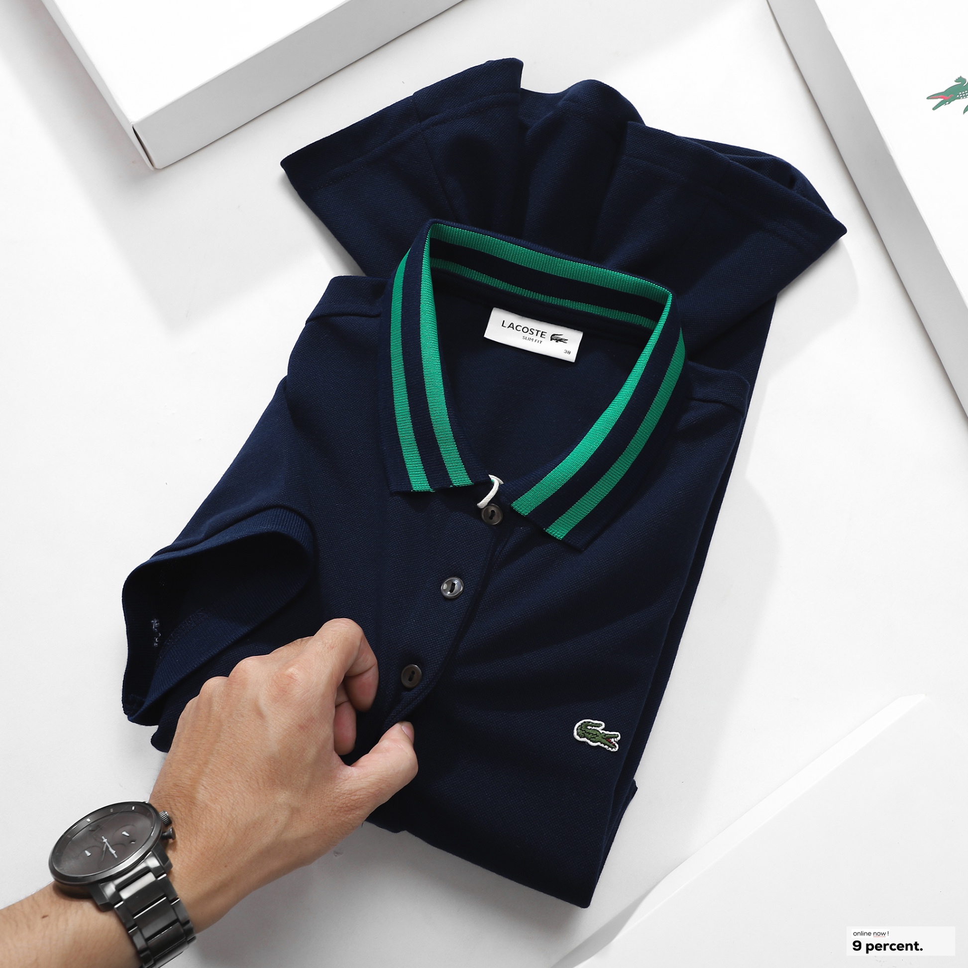 Váy polo nữ LCSTE phối viền 109-Xanh navy