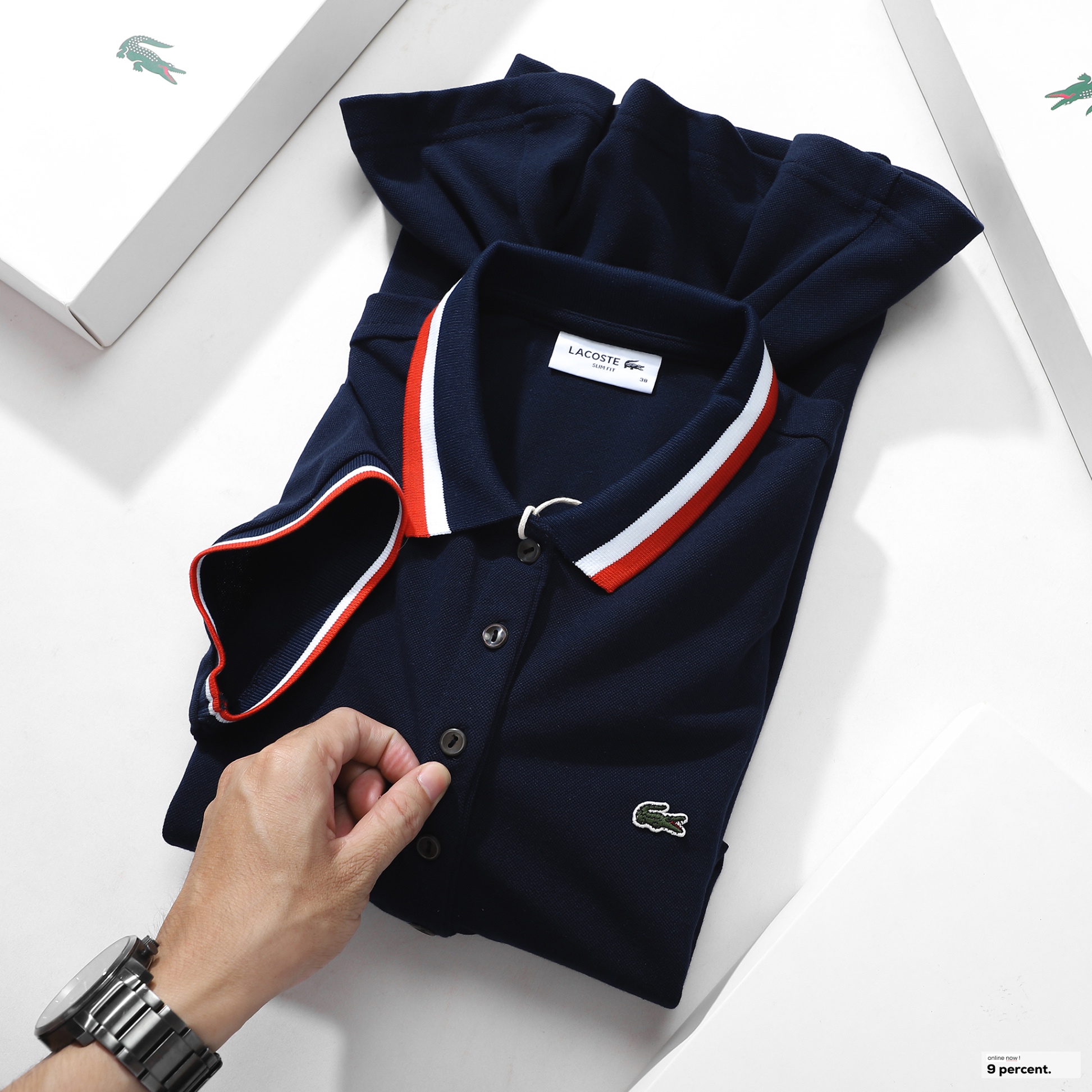 Váy polo nữ LCSTE phối viền 85-Xanh navy