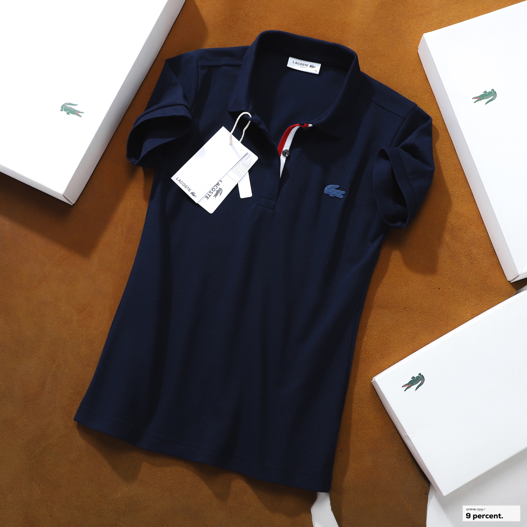 Áo polo nữ LCSTE phối viền 96-Xanh navy