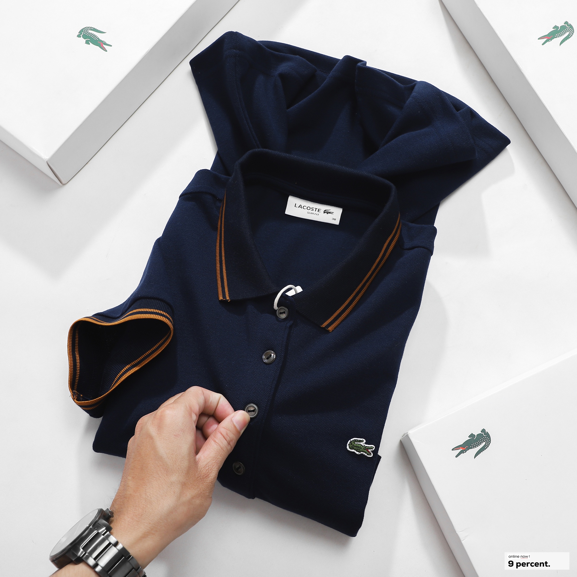 Váy polo nữ LCSTE phối viền 117-Xanh navy