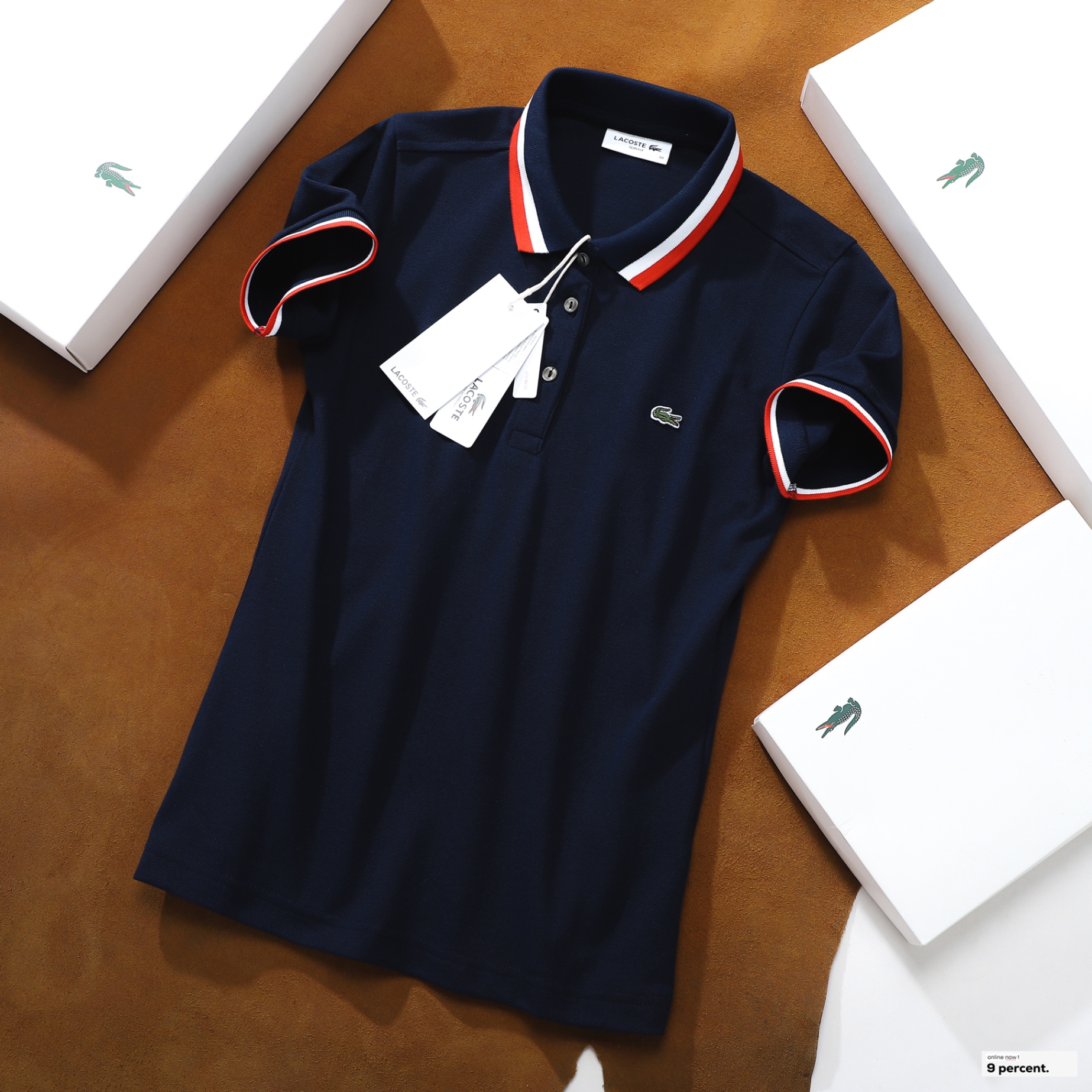 Áo polo nữ LCSTE phối viền 85-Xanh navy