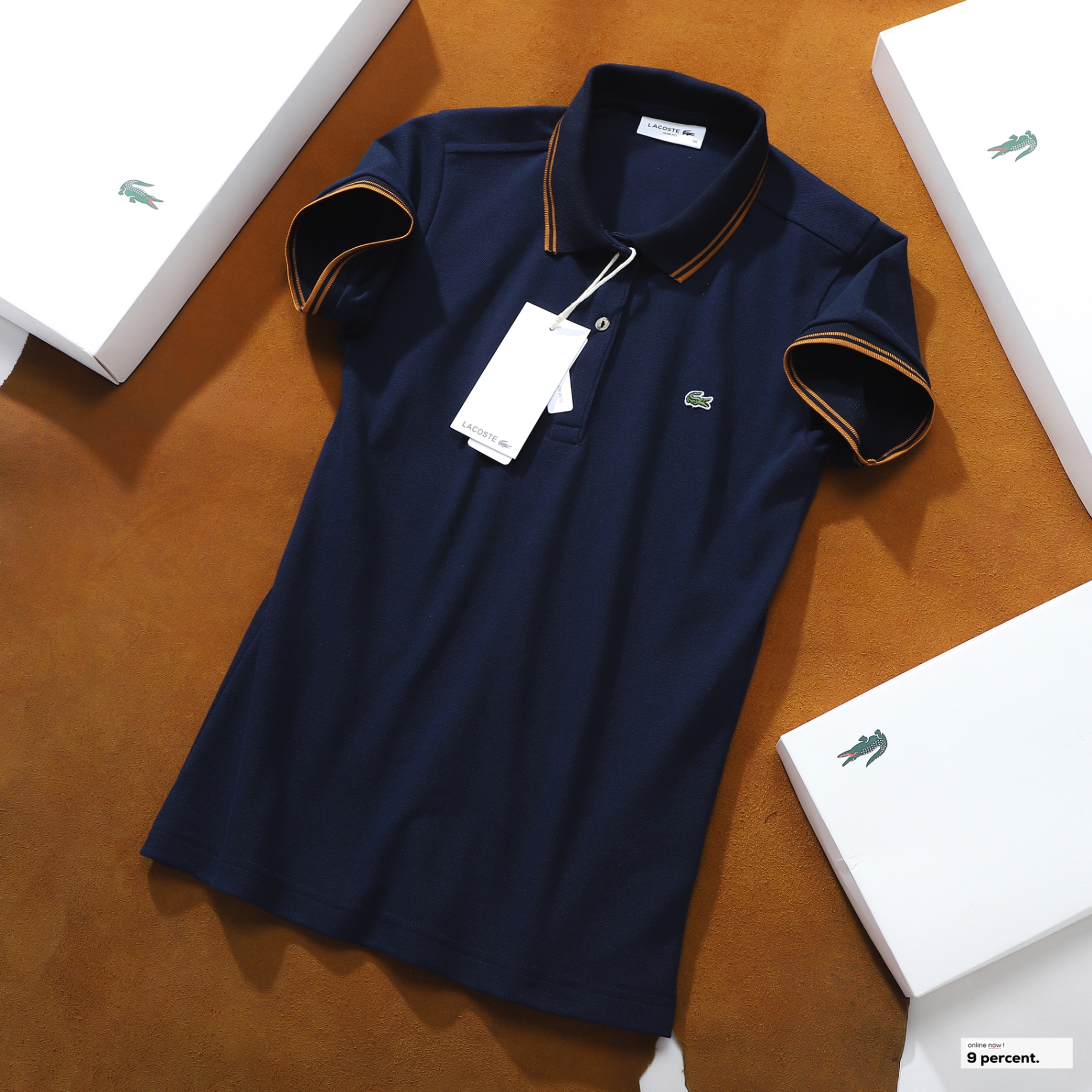 Áo polo nữ LCSTE phối viền 117-Xanh navy