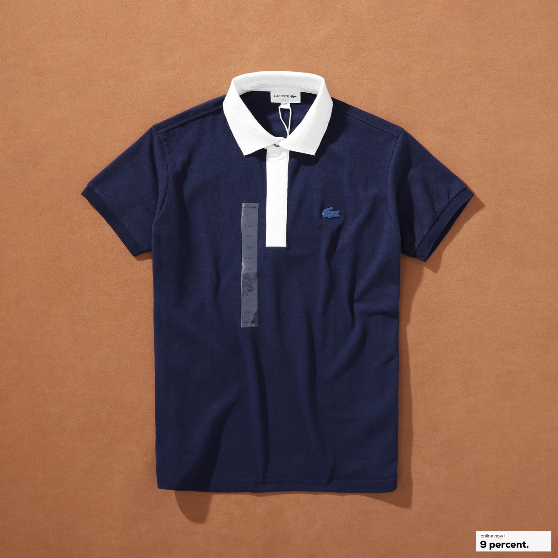 Áo polo nam LCSTE phối viền 08 NẸP CHE-Xanh navy