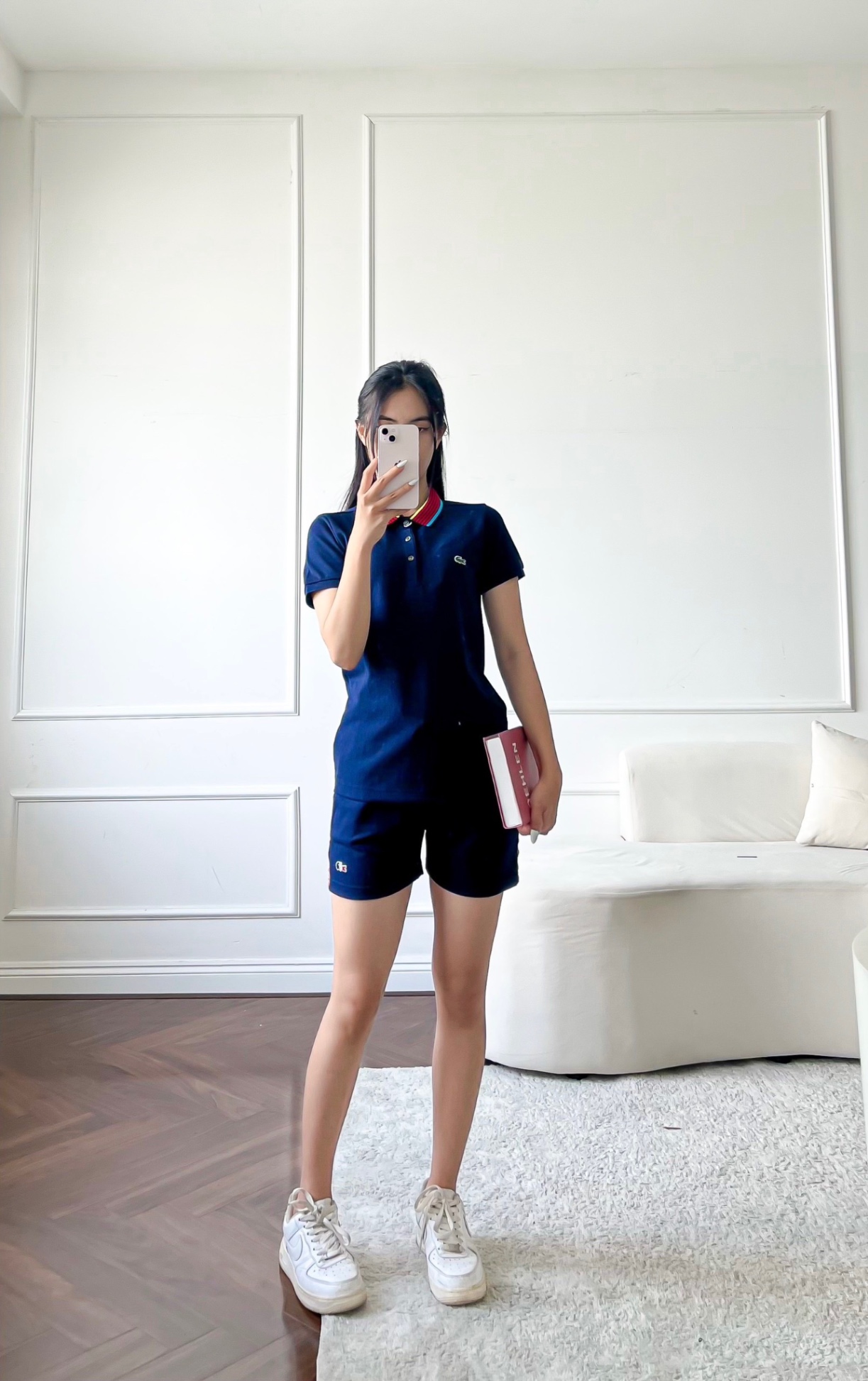 Áo polo nữ LCSTE phối viền 31-Xanh navy