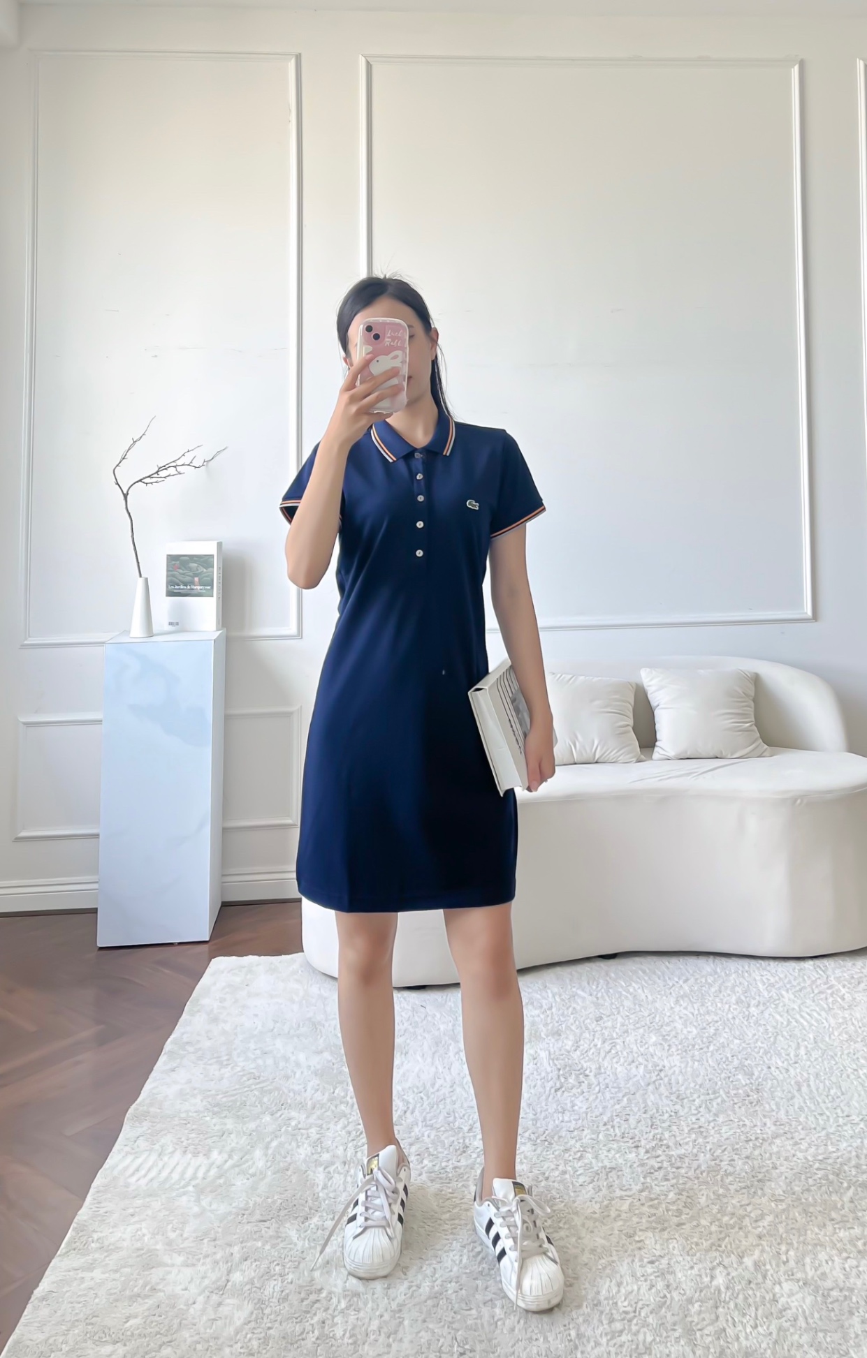 Váy polo nữ LCSTE phối viền 138-Xanh navy