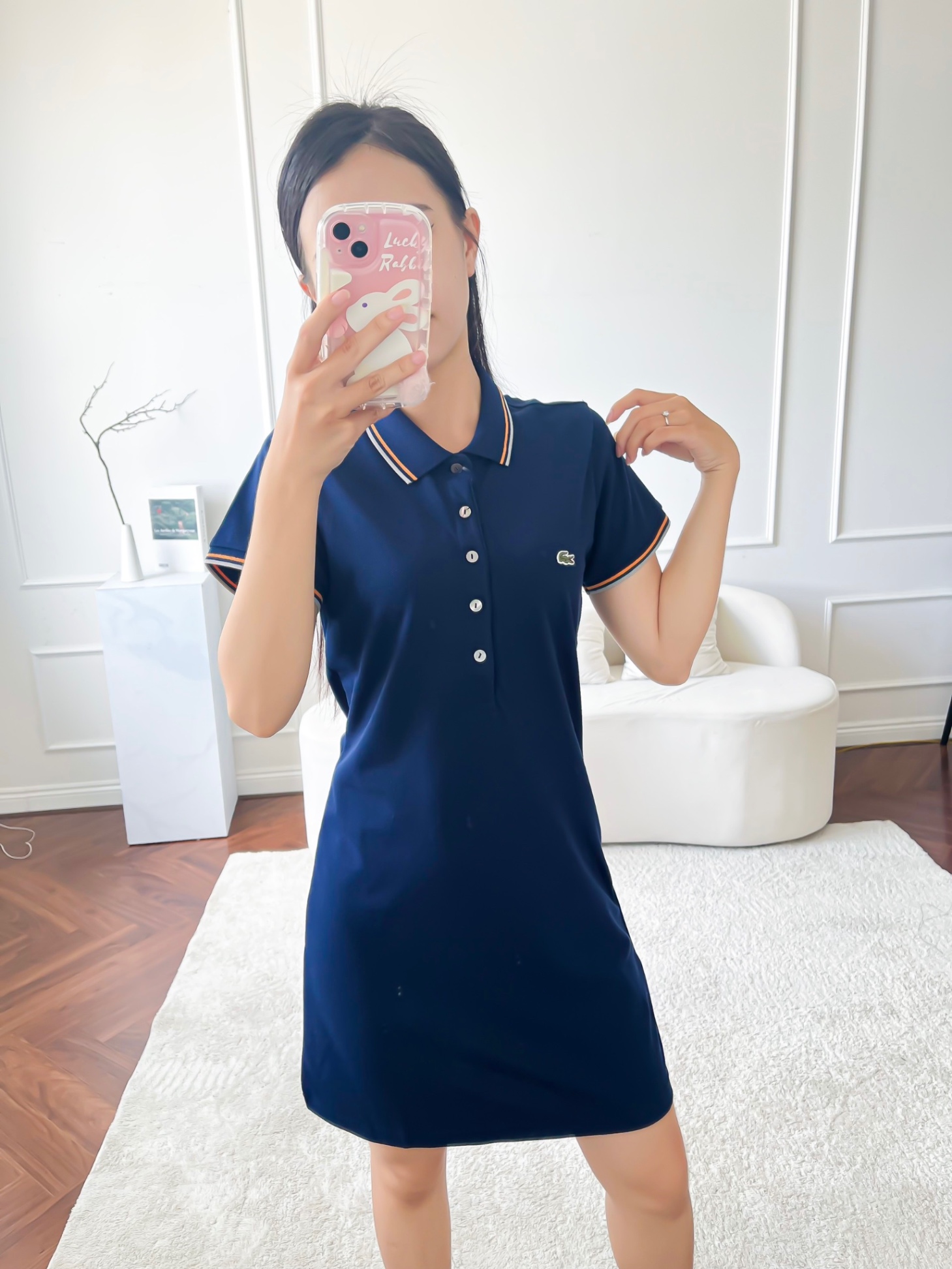 Váy polo nữ LCSTE phối viền 138-Xanh navy