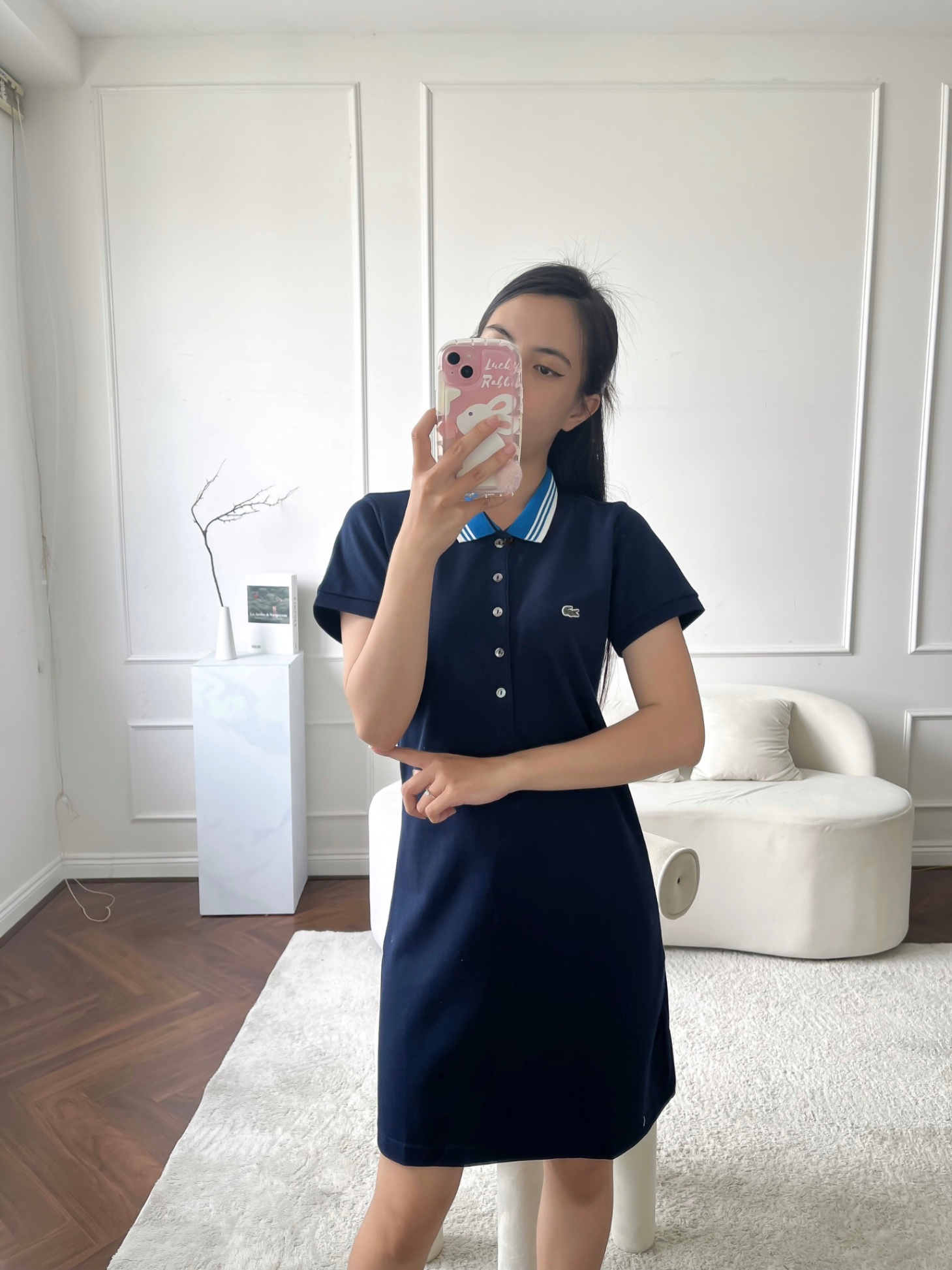 Váy polo nữ LCSTE phối viền 141-Xanh navy