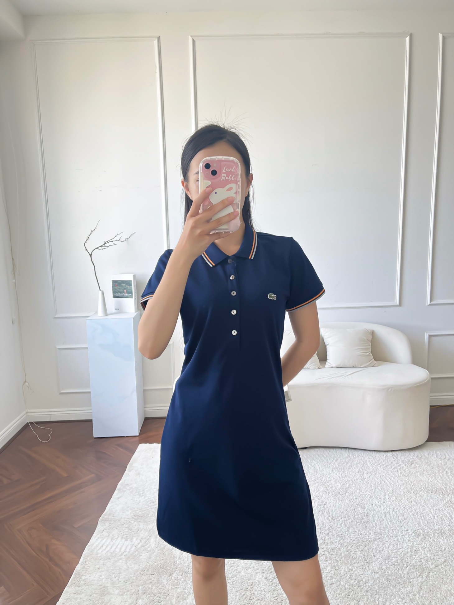 Váy polo nữ LCSTE phối viền 138-Xanh navy