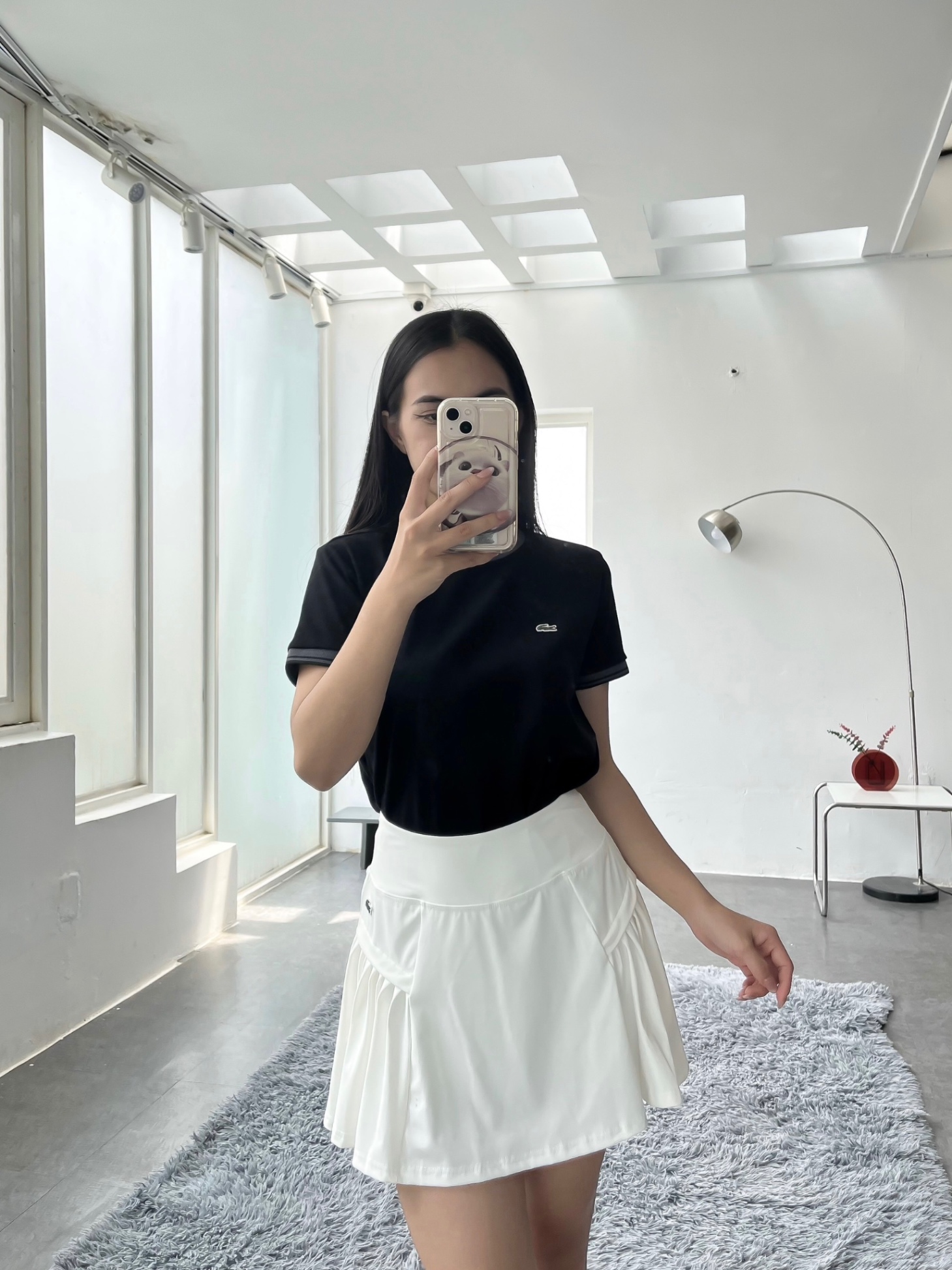 Chân váy tennis xếp ly phong cách Hàn quốc trắng đen trơn ngắn nữ họa tiết  thêu M122 - Chân váy xếp li | ThờiTrangNữ.vn