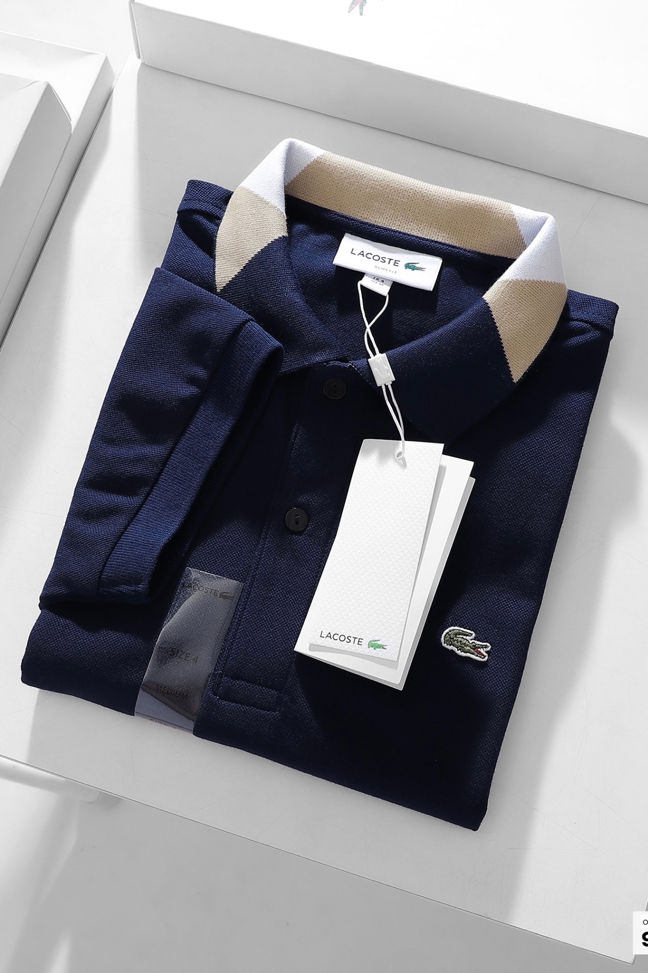 Áo polo nam LCSTE phối viền 152-Xanh navy