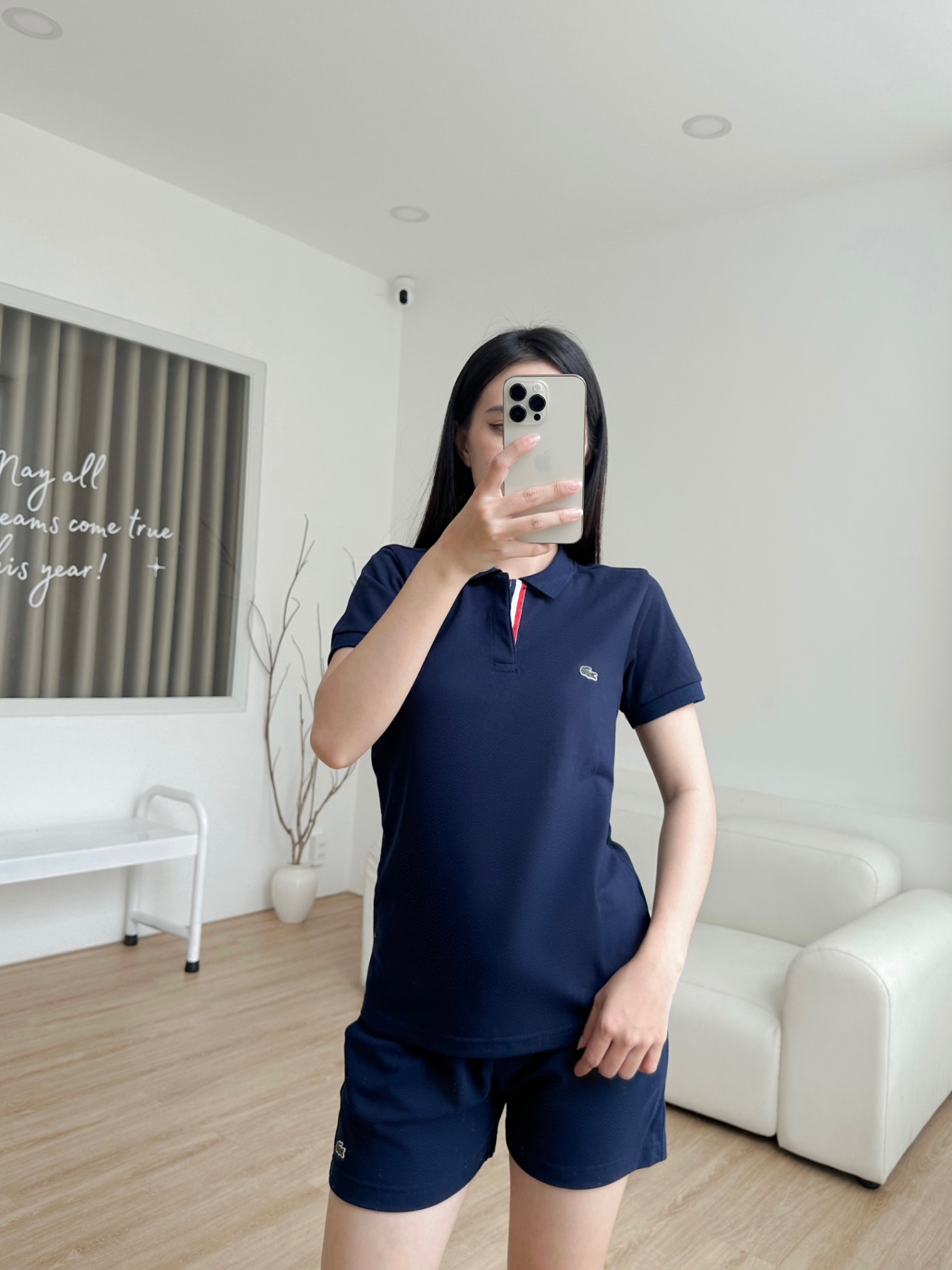 Áo polo nữ LCSTE phối viền 122-Xanh navy