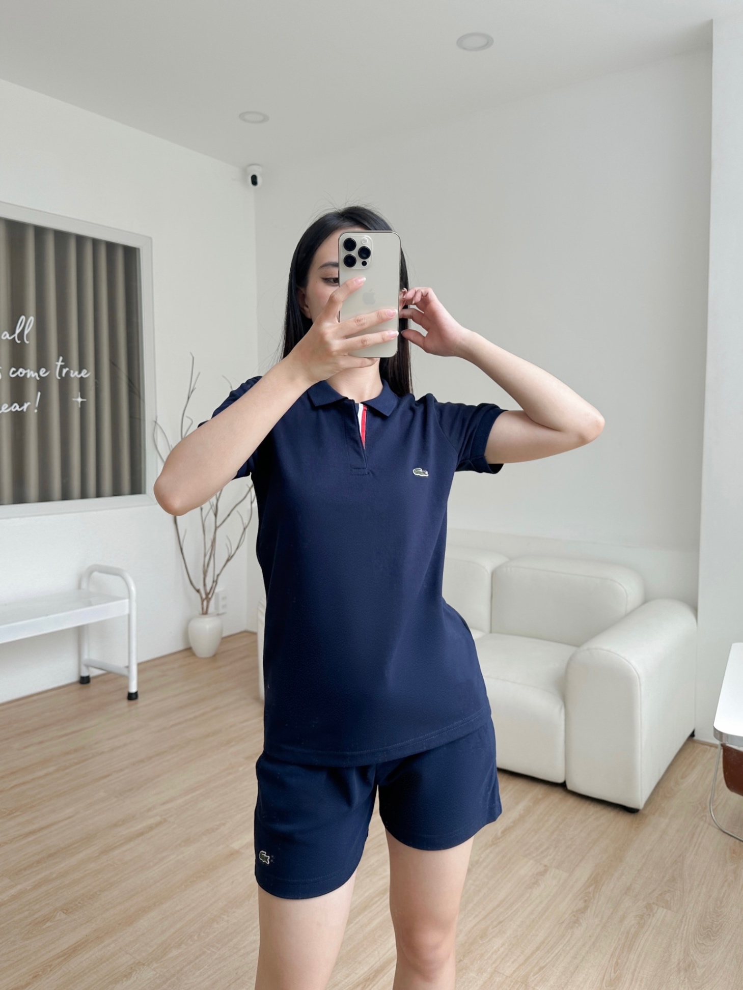 Áo polo nữ LCSTE phối viền 122-Xanh navy