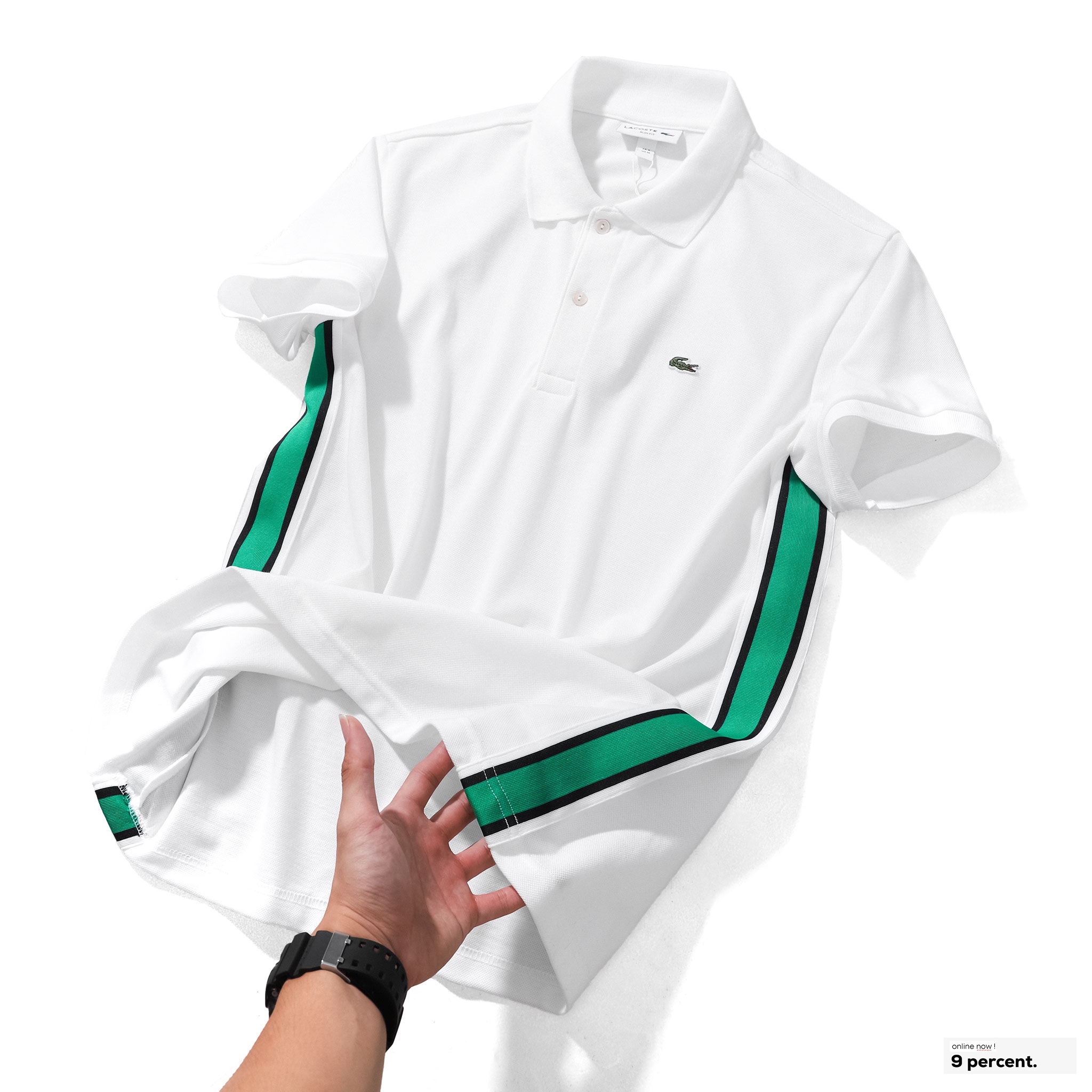 Áo polo nam LCSTE phối hông 173-Trắng