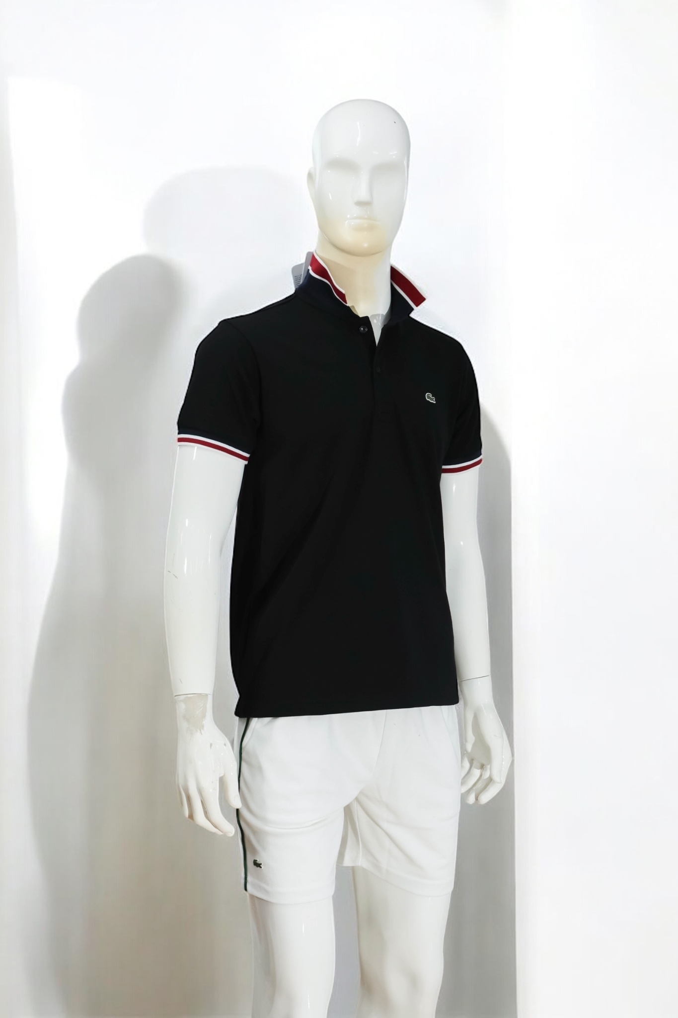 Áo polo nam LCSTE phối viền 183-Đen