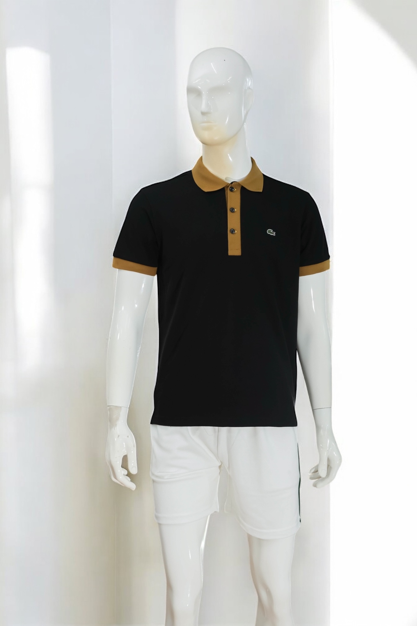 Áo polo nam LCSTE phối viền 179-Đen