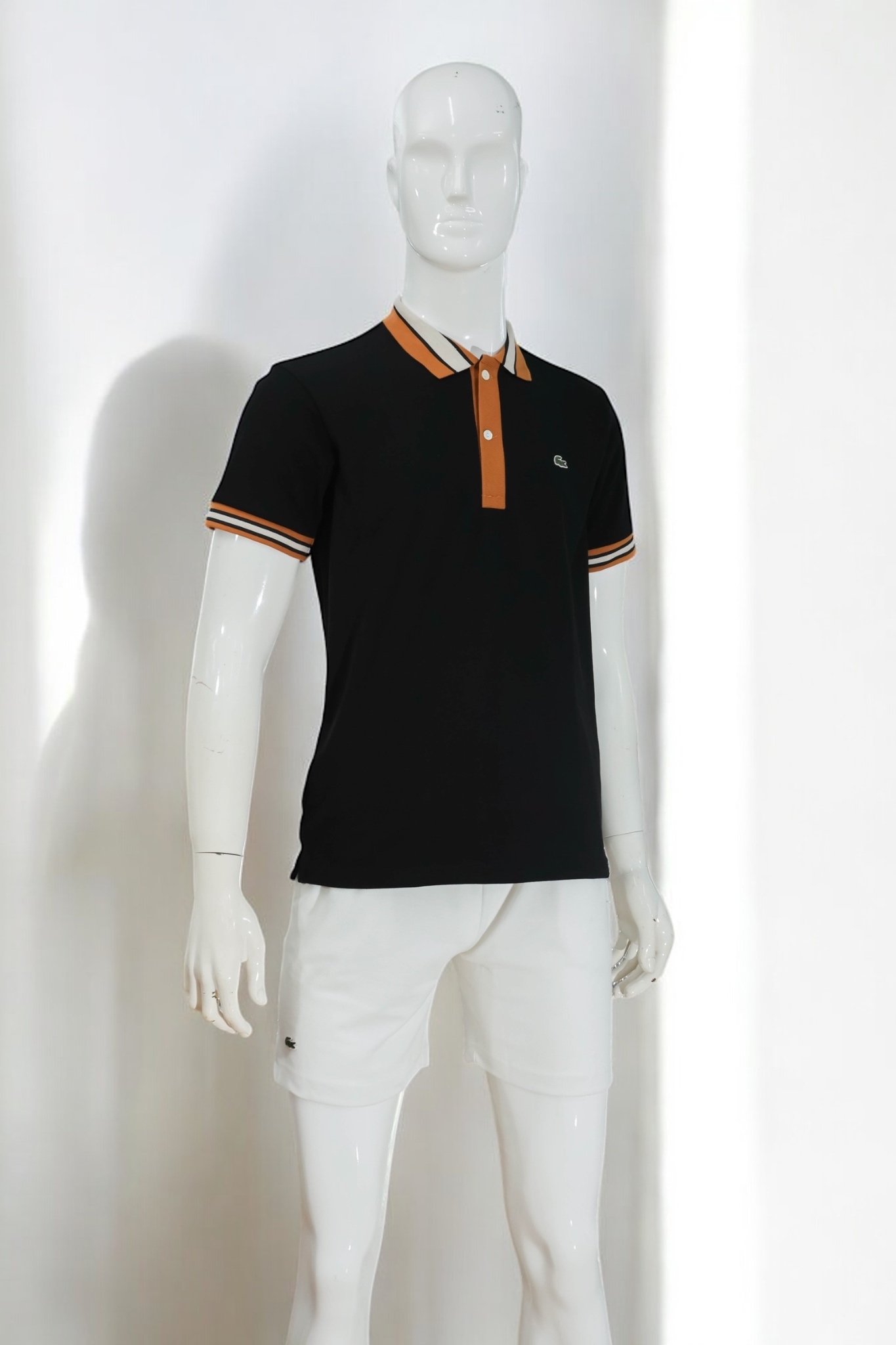 Áo polo nam LCSTE phối viền 181-Đen