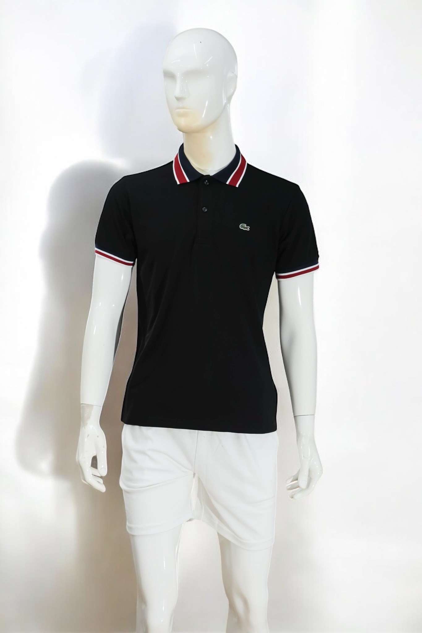 Áo polo nam LCSTE phối viền 183-Đen