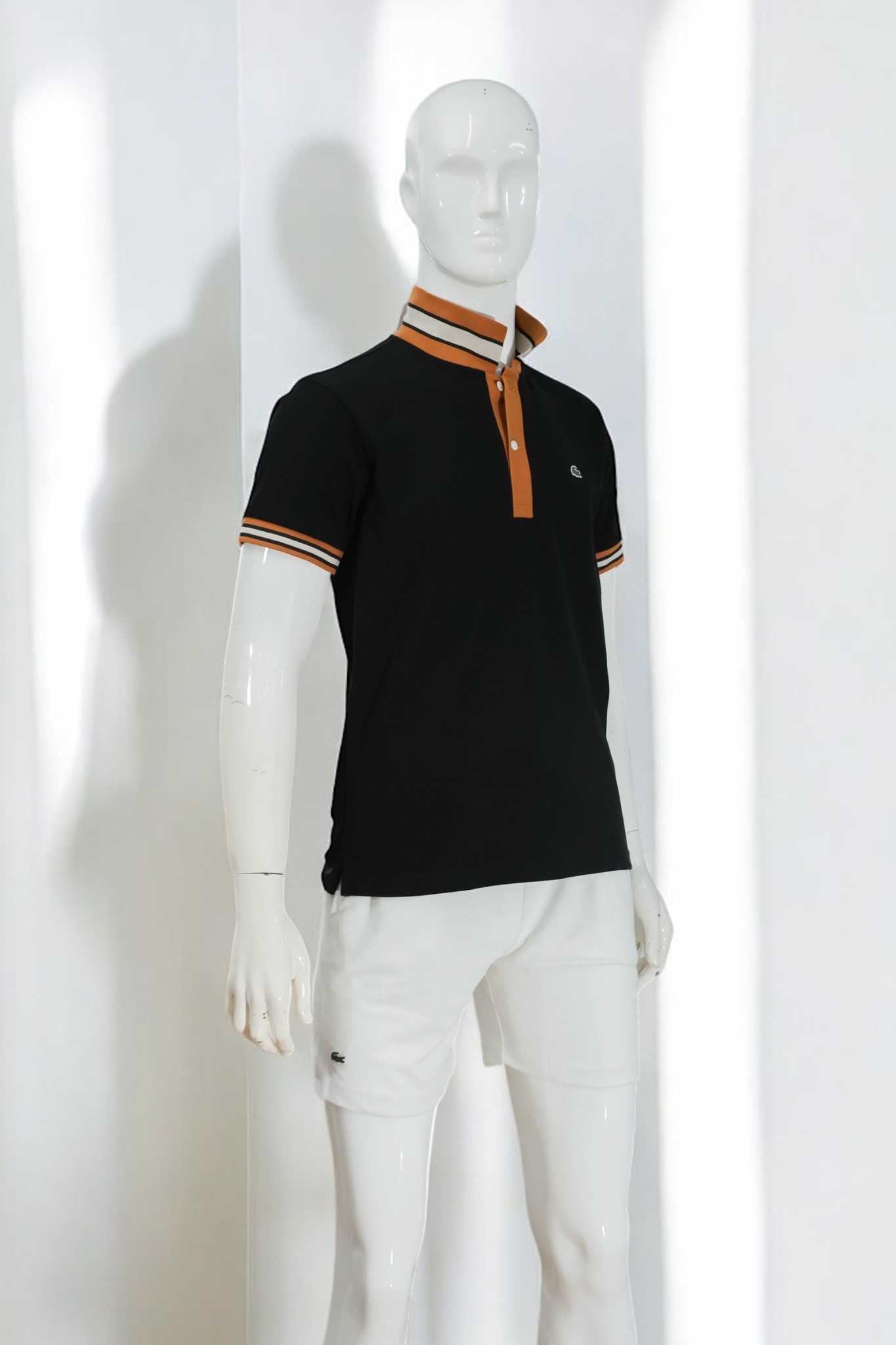 Áo polo nam LCSTE phối viền 181-Đen