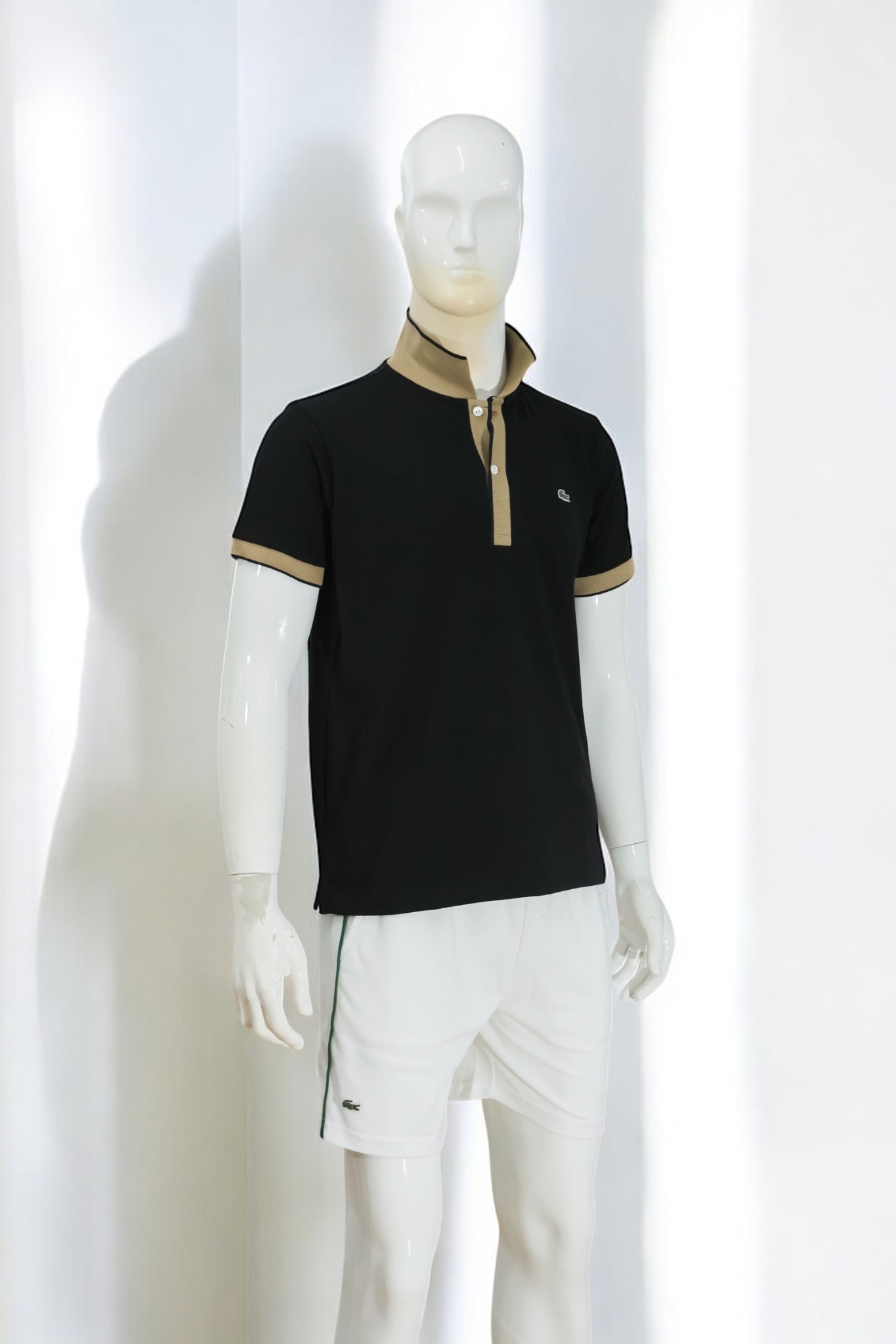 Áo polo nam LCSTE phối viền 189-Đen