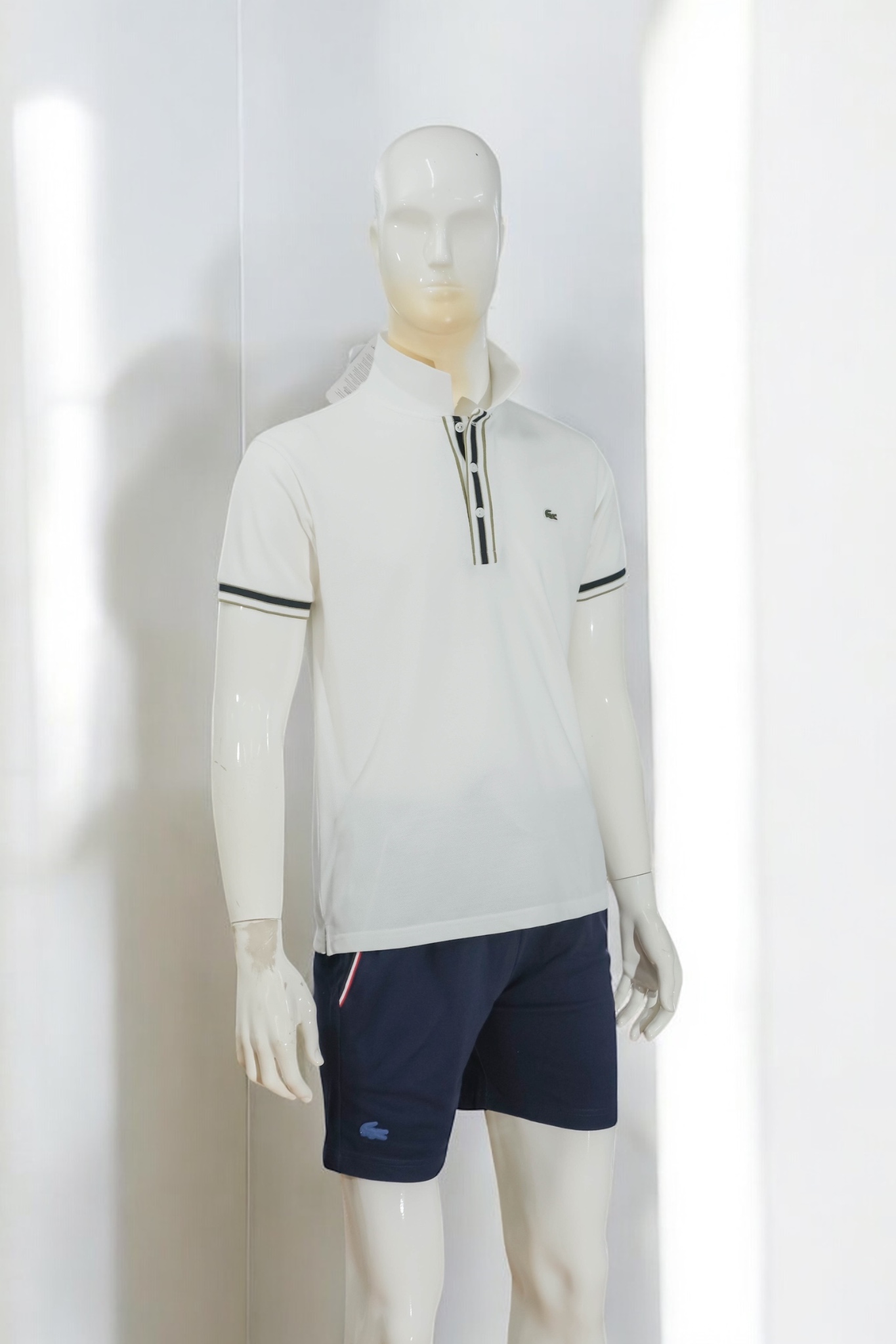 Áo polo nam LCSTE phối viền 185-Trắng