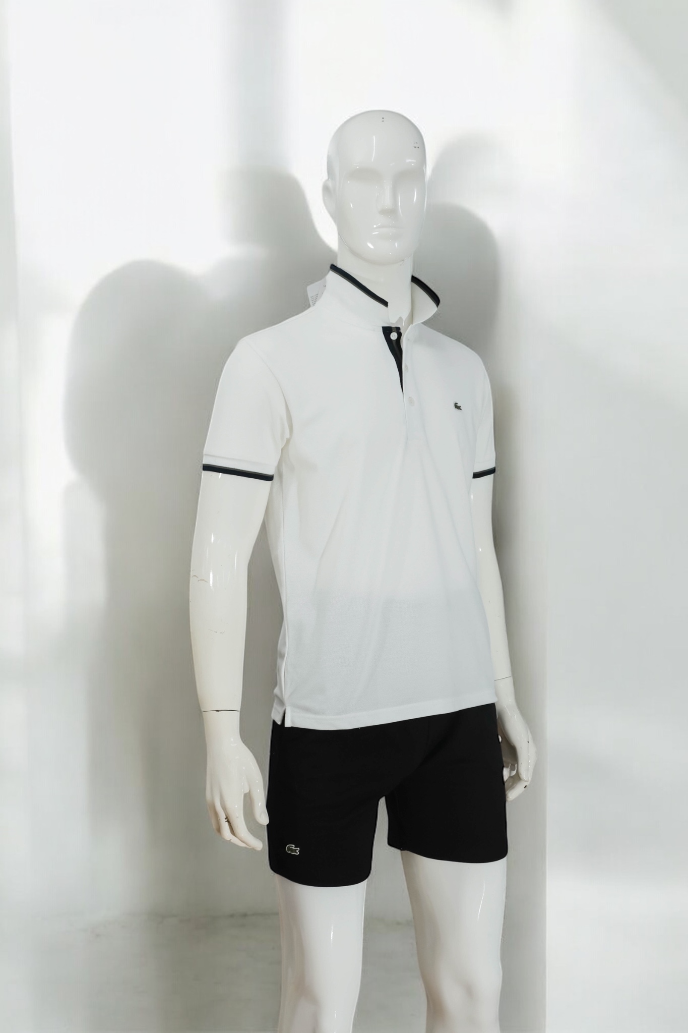 Áo polo nam LCSTE phối viền 192-Trắng