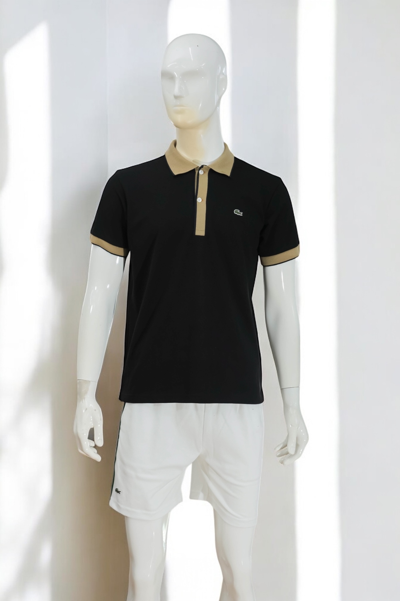 Áo polo nam LCSTE phối viền 189-Đen
