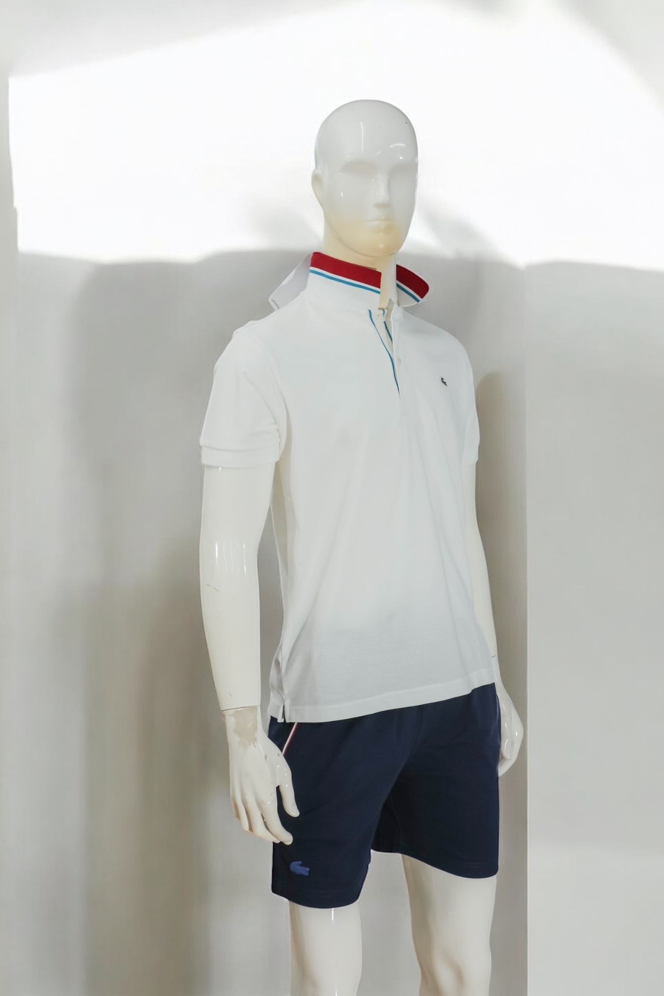 Áo polo nam LCSTE phối viền 190-Trắng