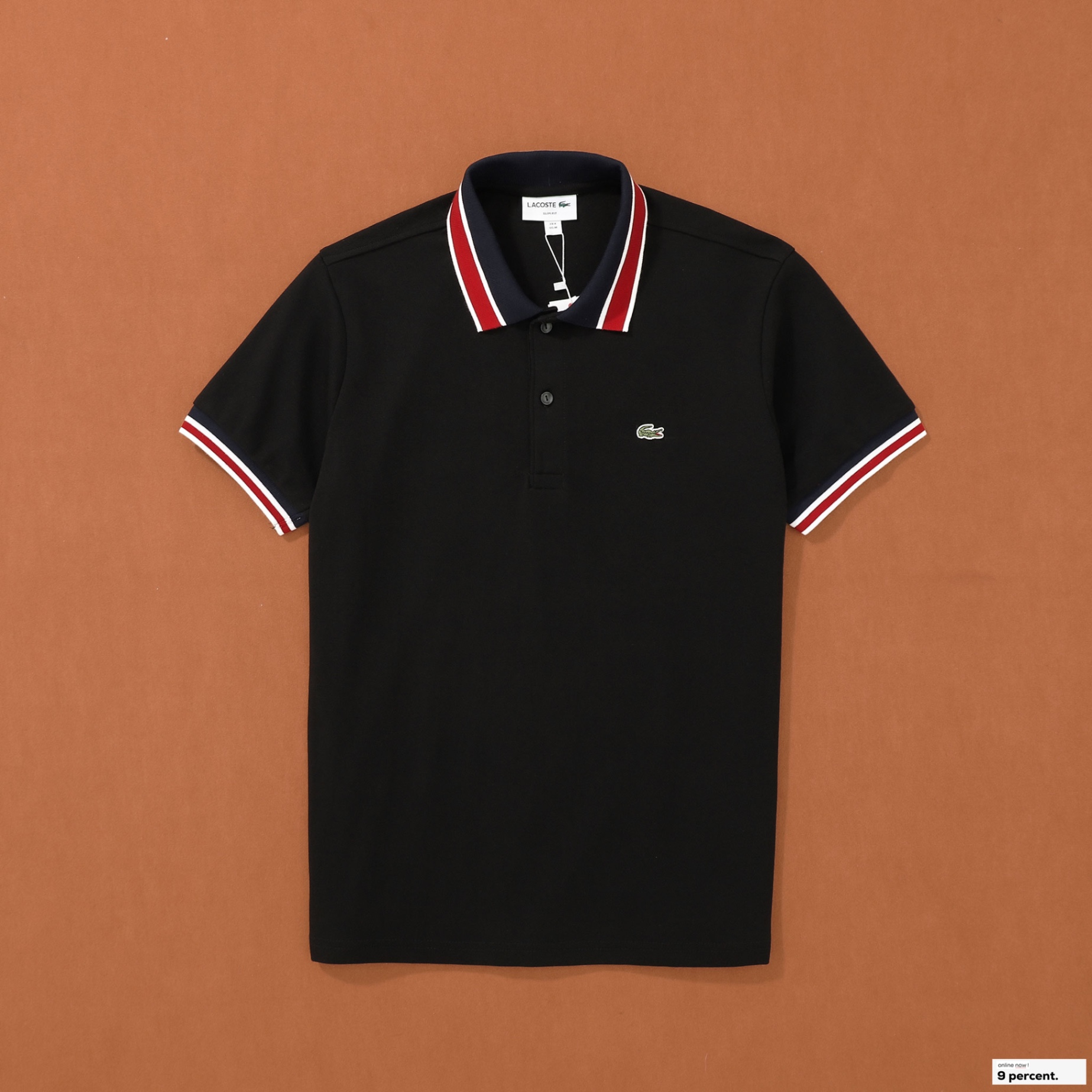 Áo polo nam LCSTE phối viền 183-Đen