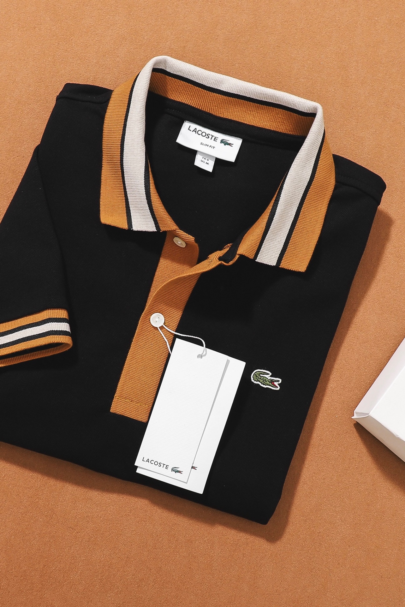 Áo polo nam LCSTE phối viền 181-Đen