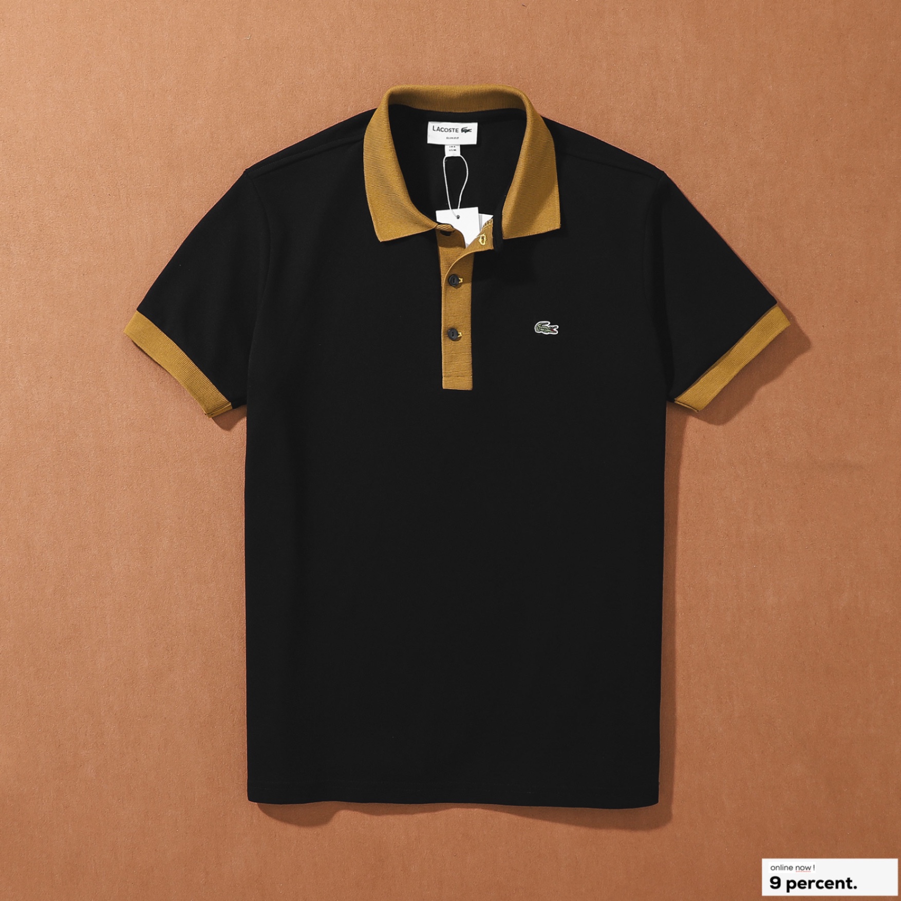 Áo polo nam LCSTE phối viền 179-Đen