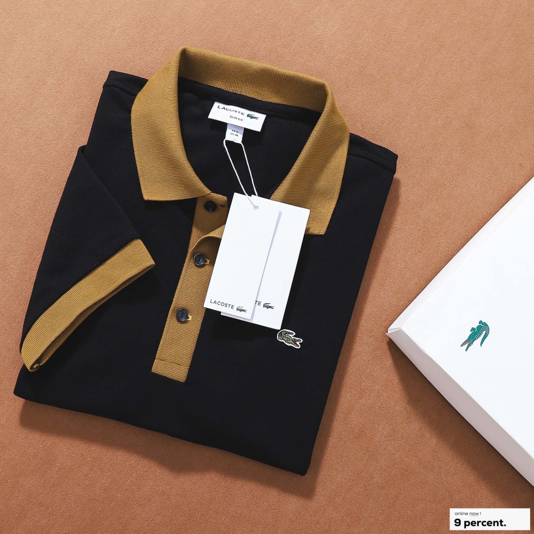 Áo polo nam LCSTE phối viền 179-Đen