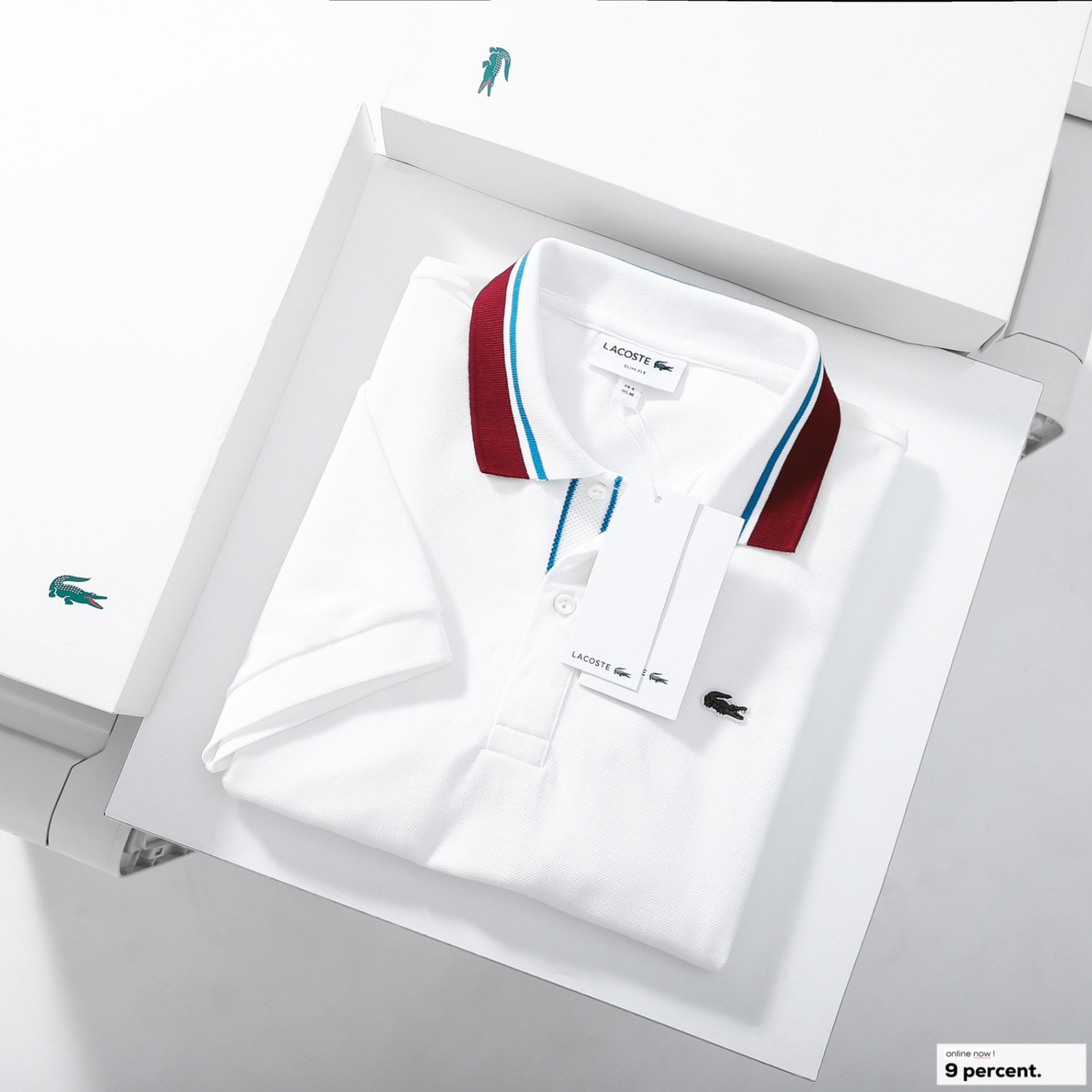 Áo polo nam LCSTE phối viền 190-Trắng