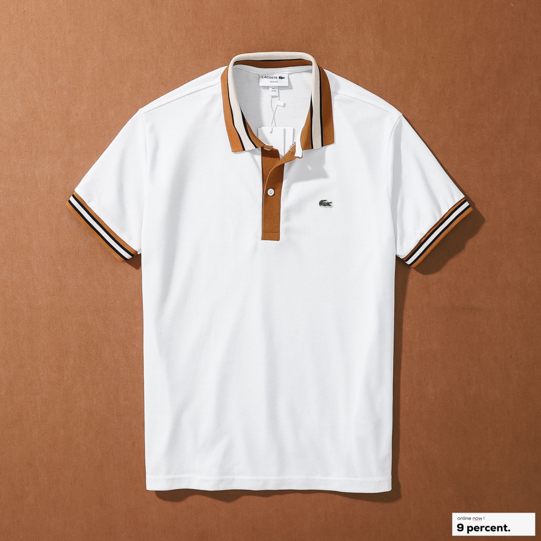 Áo polo nam LCSTE phối viền 181-Trắng