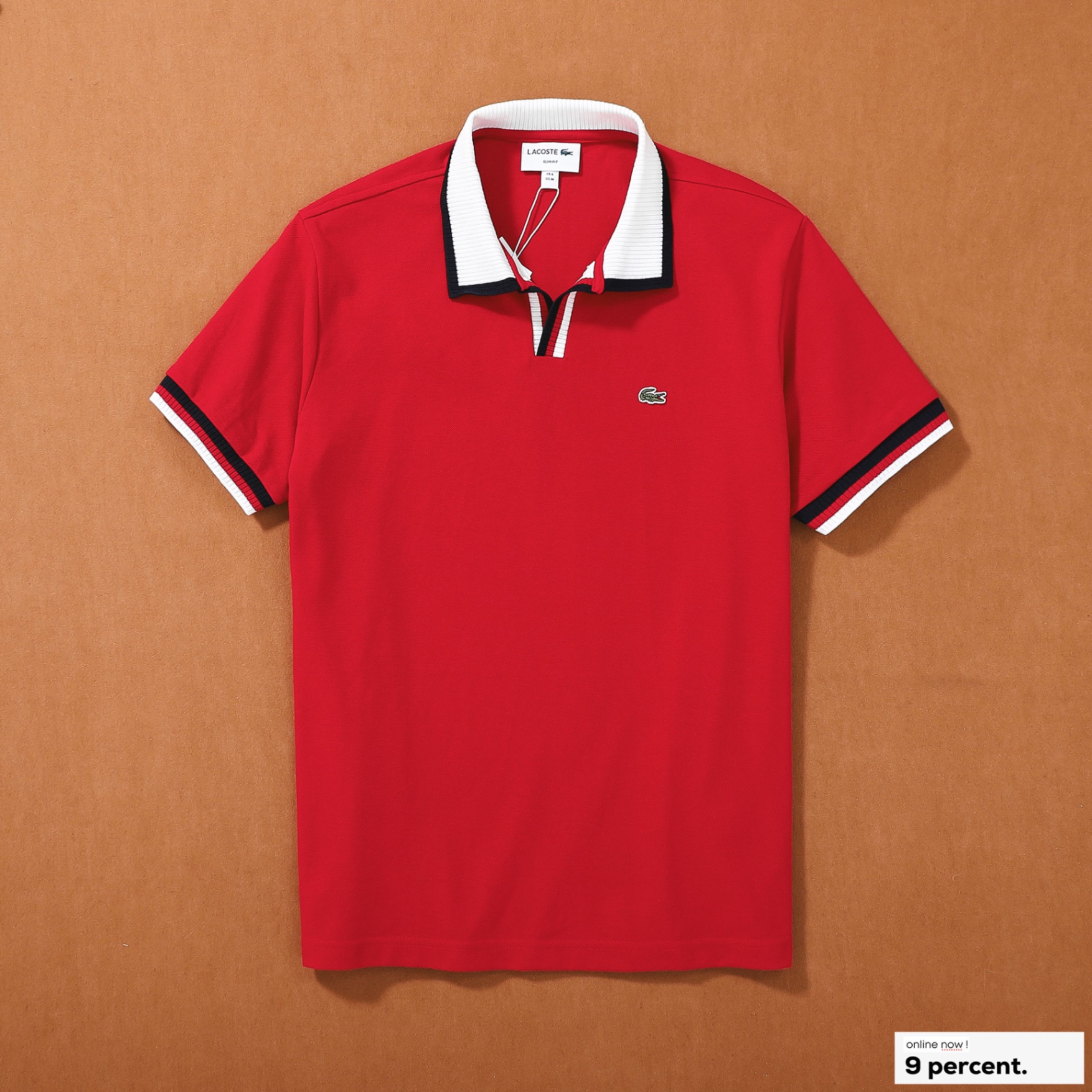 Áo polo nam LCSTE phối viền 176-Đỏ
