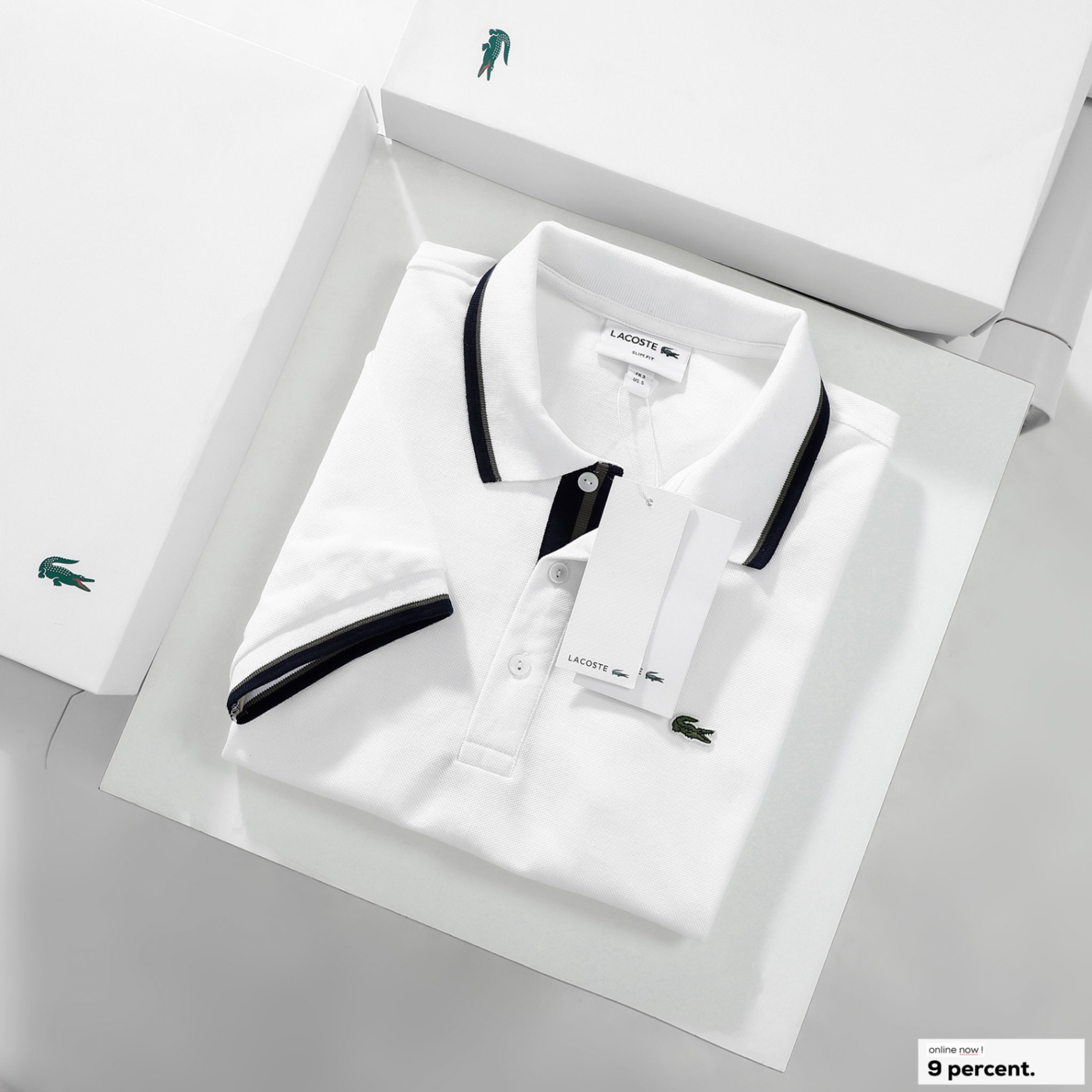 Áo polo nam LCSTE phối viền 192-Trắng