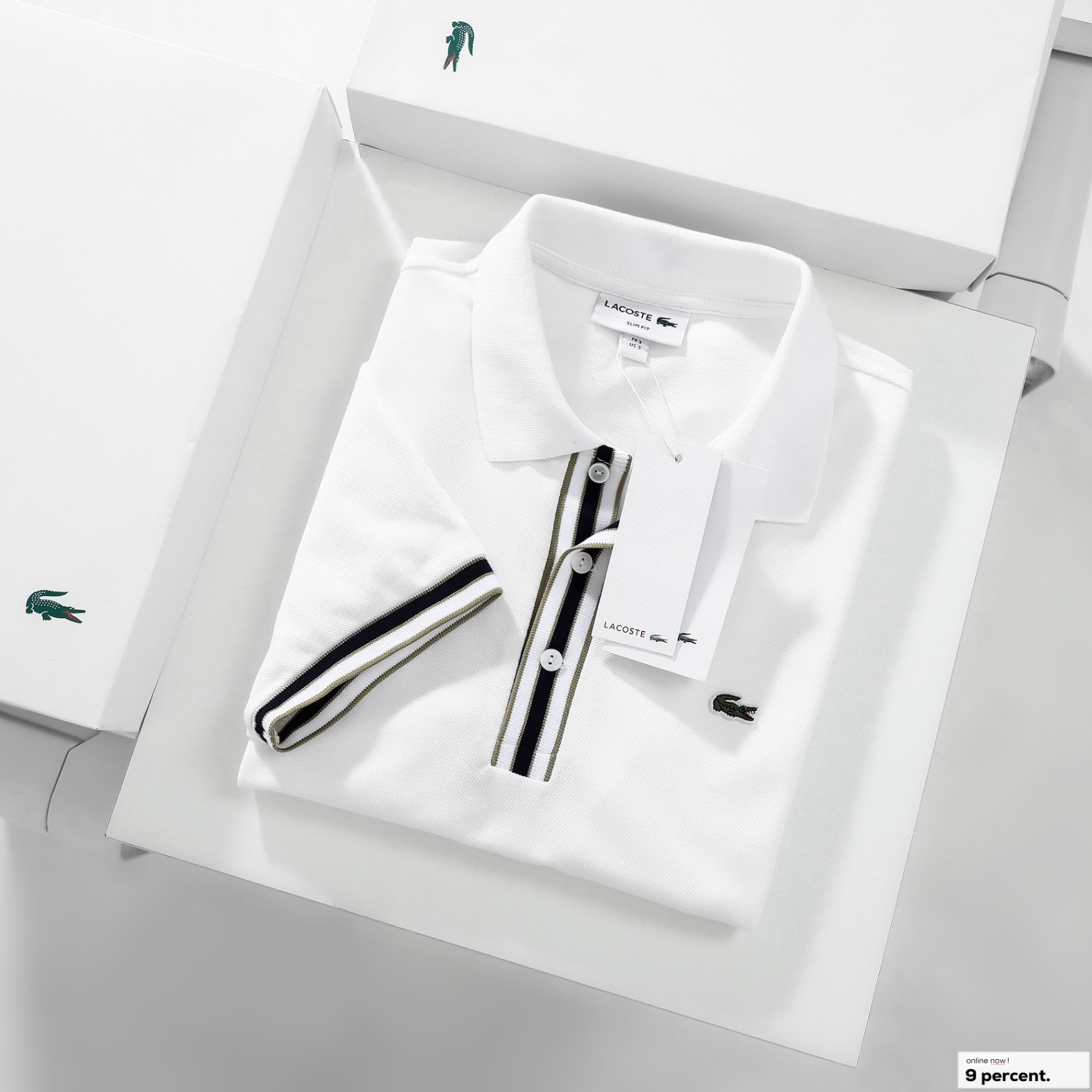 Áo polo nam LCSTE phối viền 185-Trắng