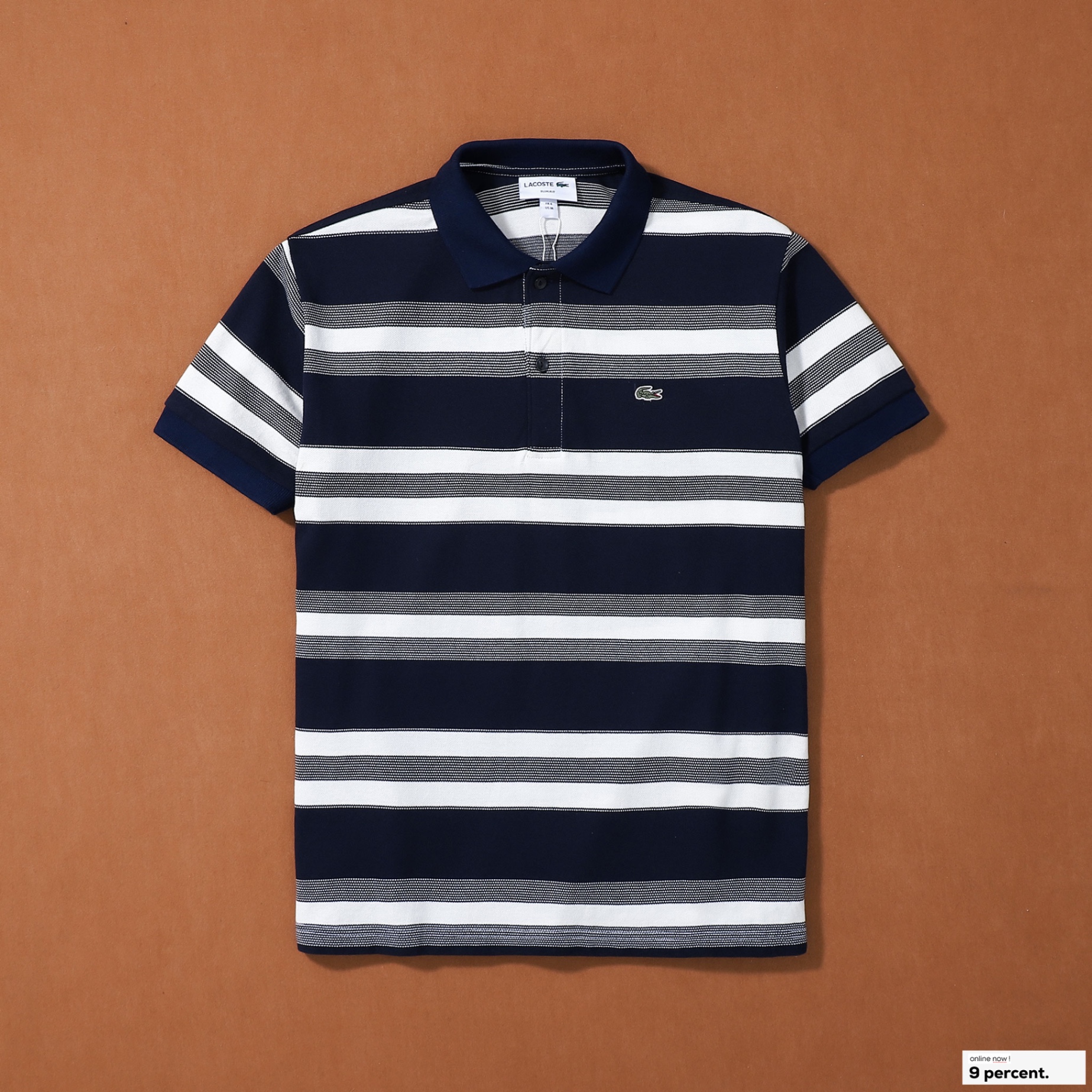Áo polo nam LCSTE phối họa tiết T67-Xanh navy