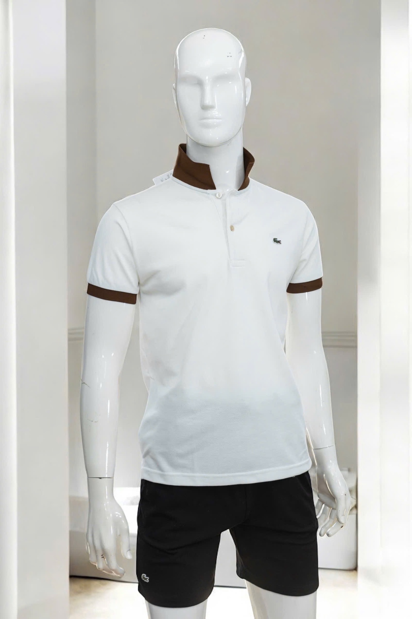 Áo polo nam LCSTE phối viền 142-Trắng